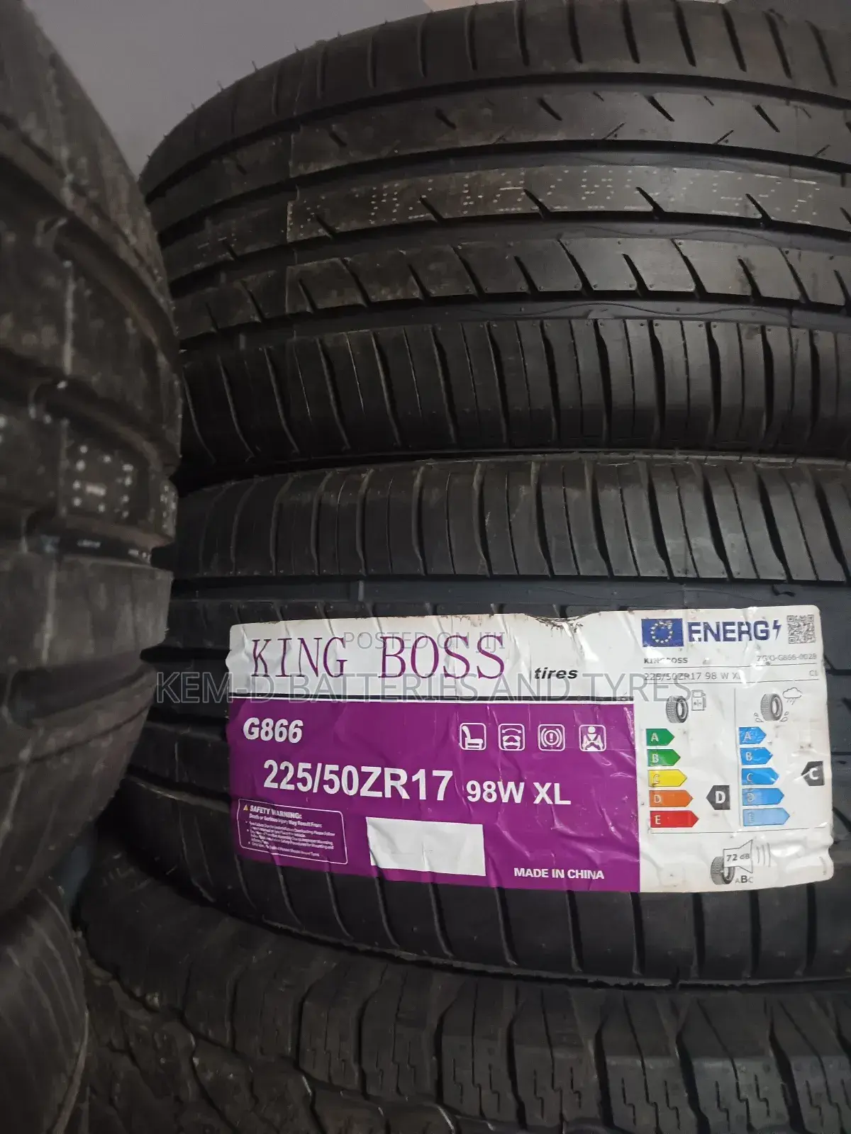 225/50r17 Tyre Tire _ Free Delivery or Free Fixing
