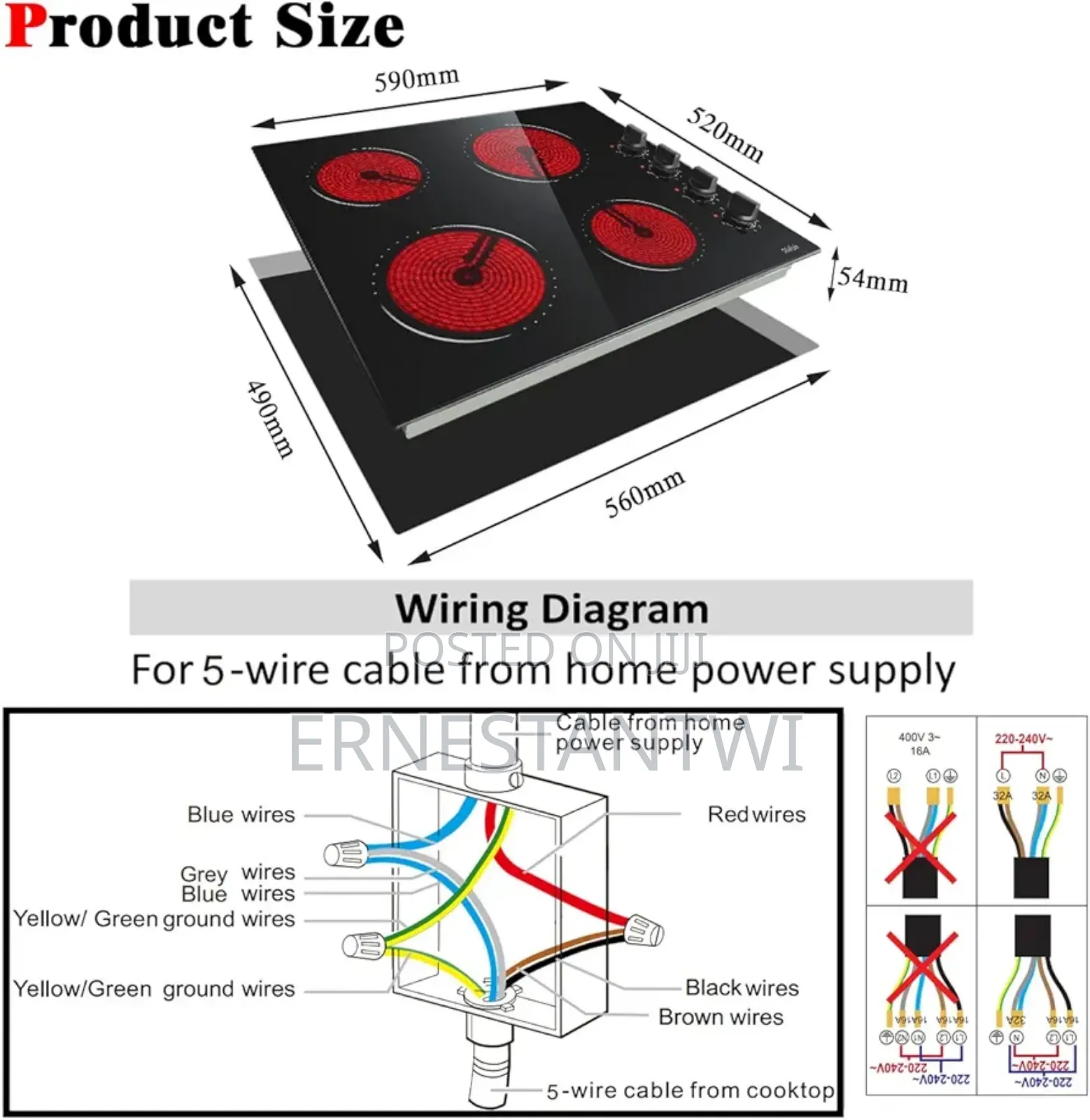 Built-in Electric Cooker From Hobsir, UK