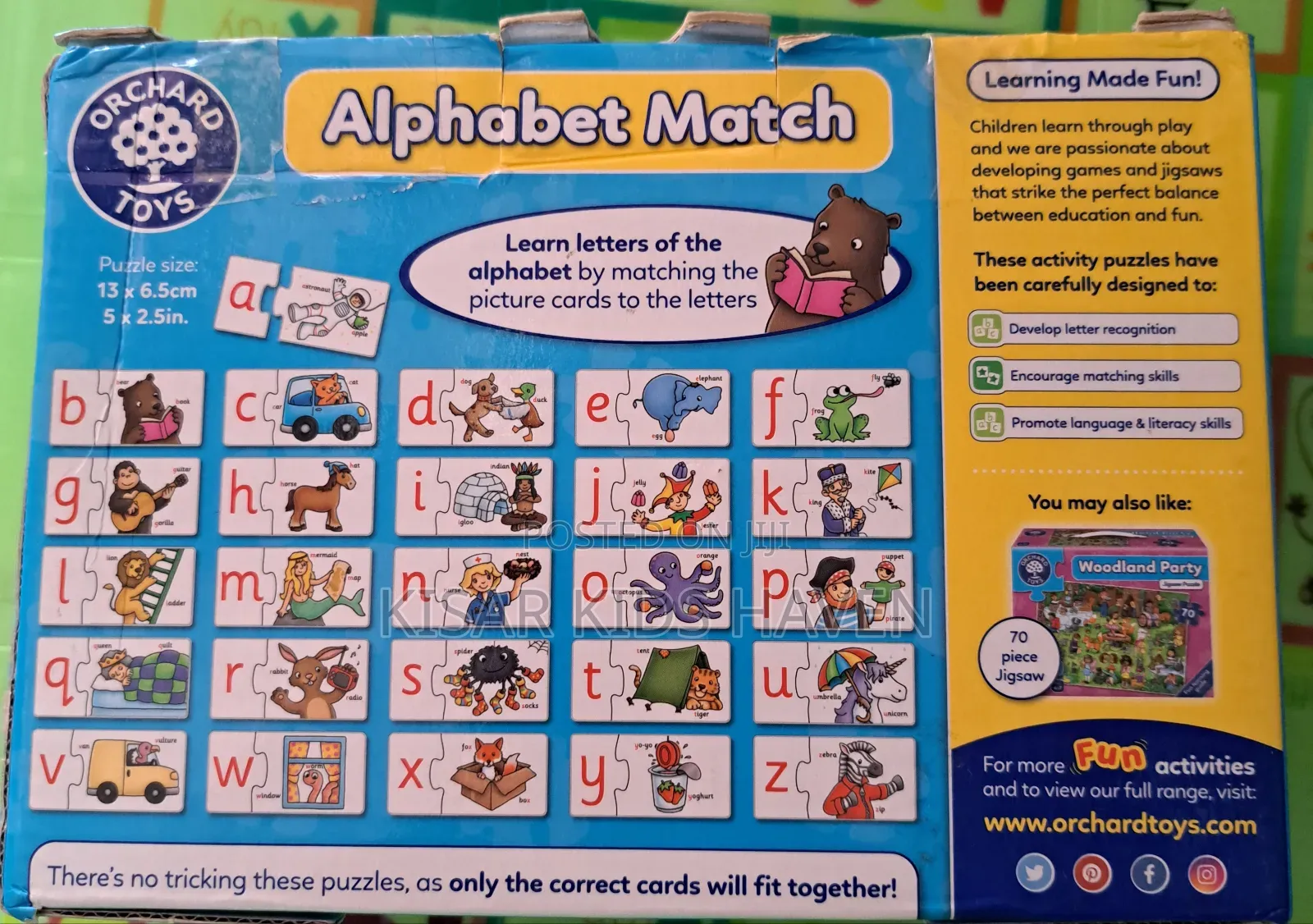 Alphabet Match Puzzle, Hard Board Paper