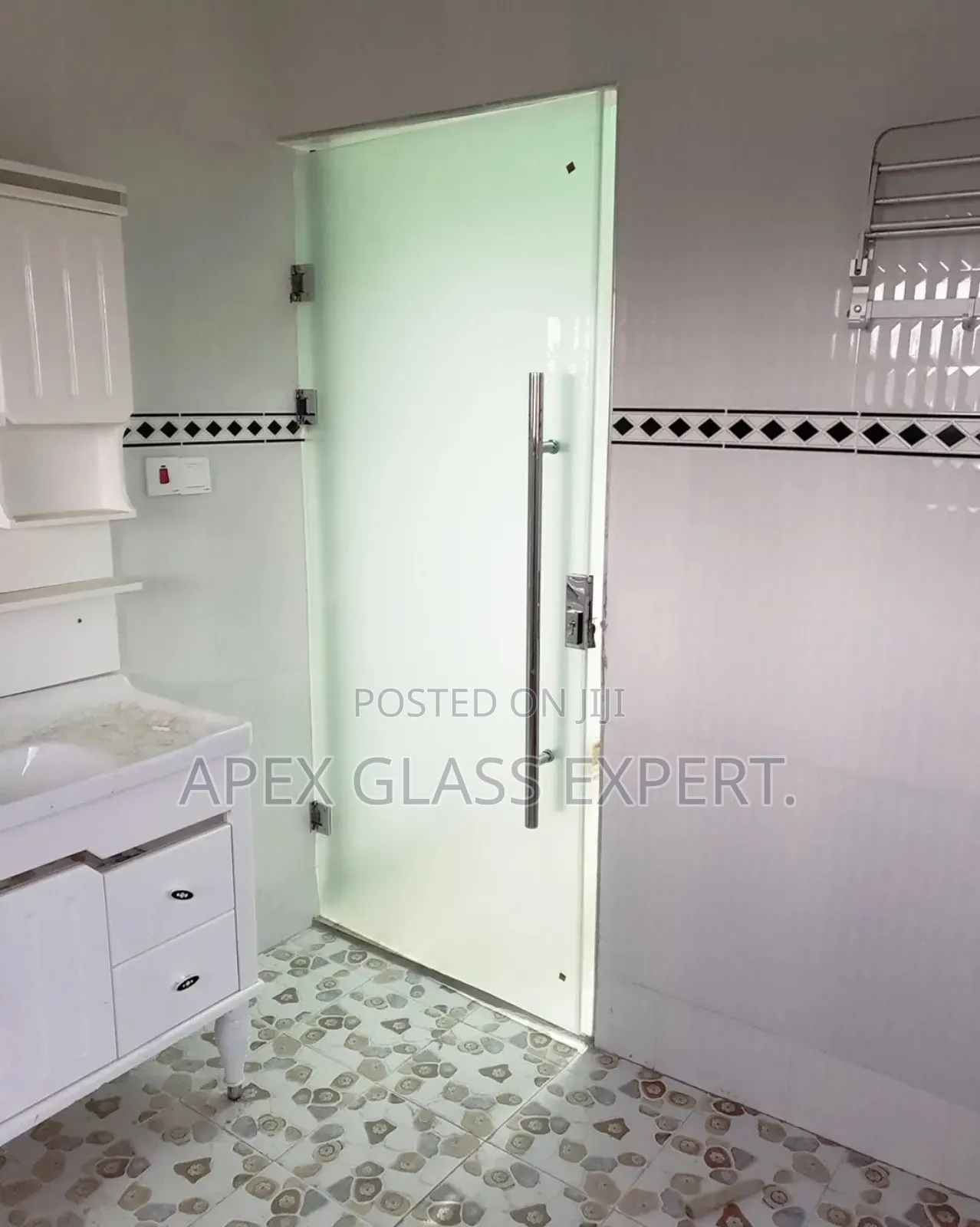 Hinge Door With Lock by Apexglassexpert