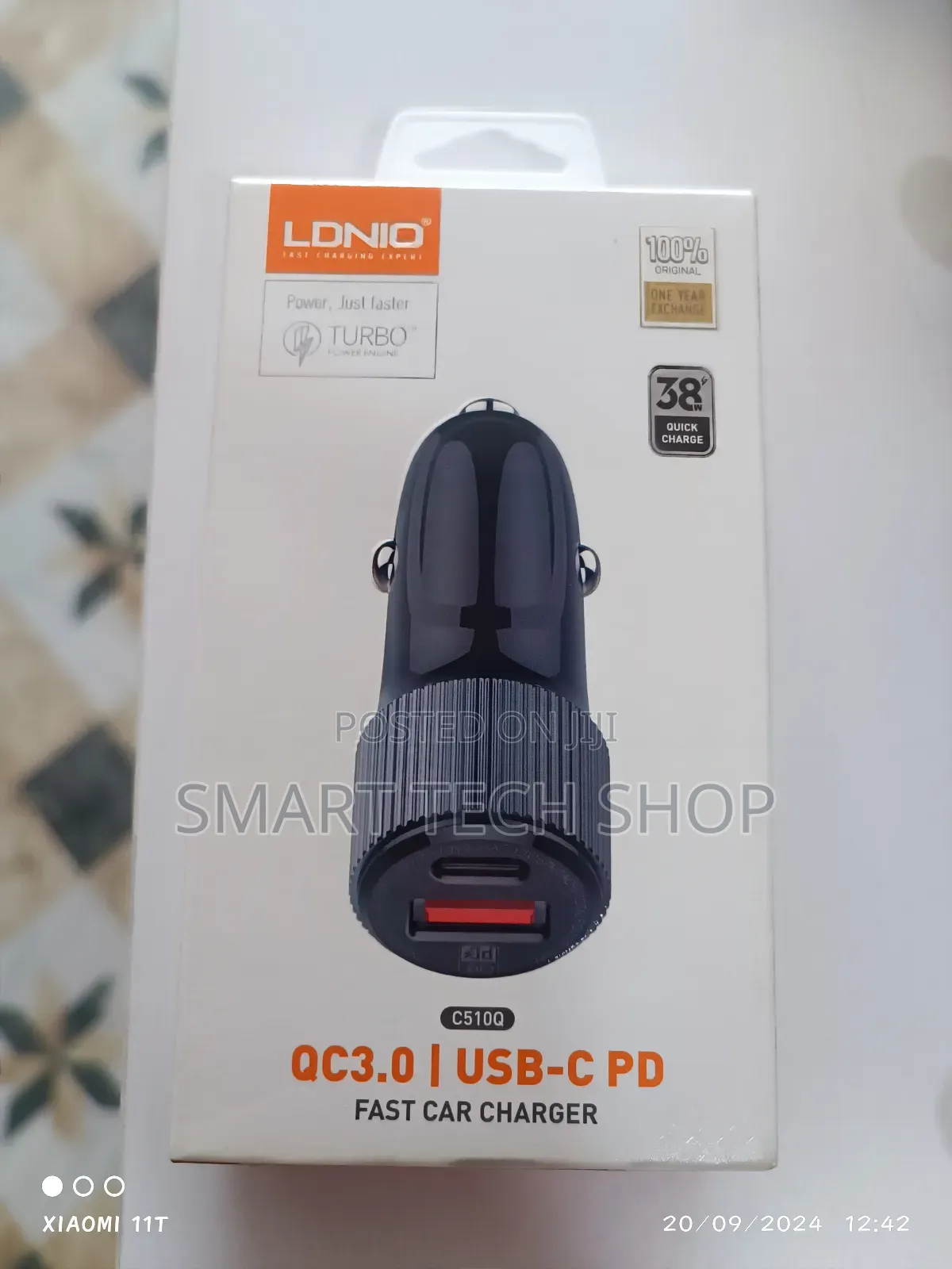 Ldnio 36 Watts Car Charger Type C and Usb Qc3.0 Quick Charge