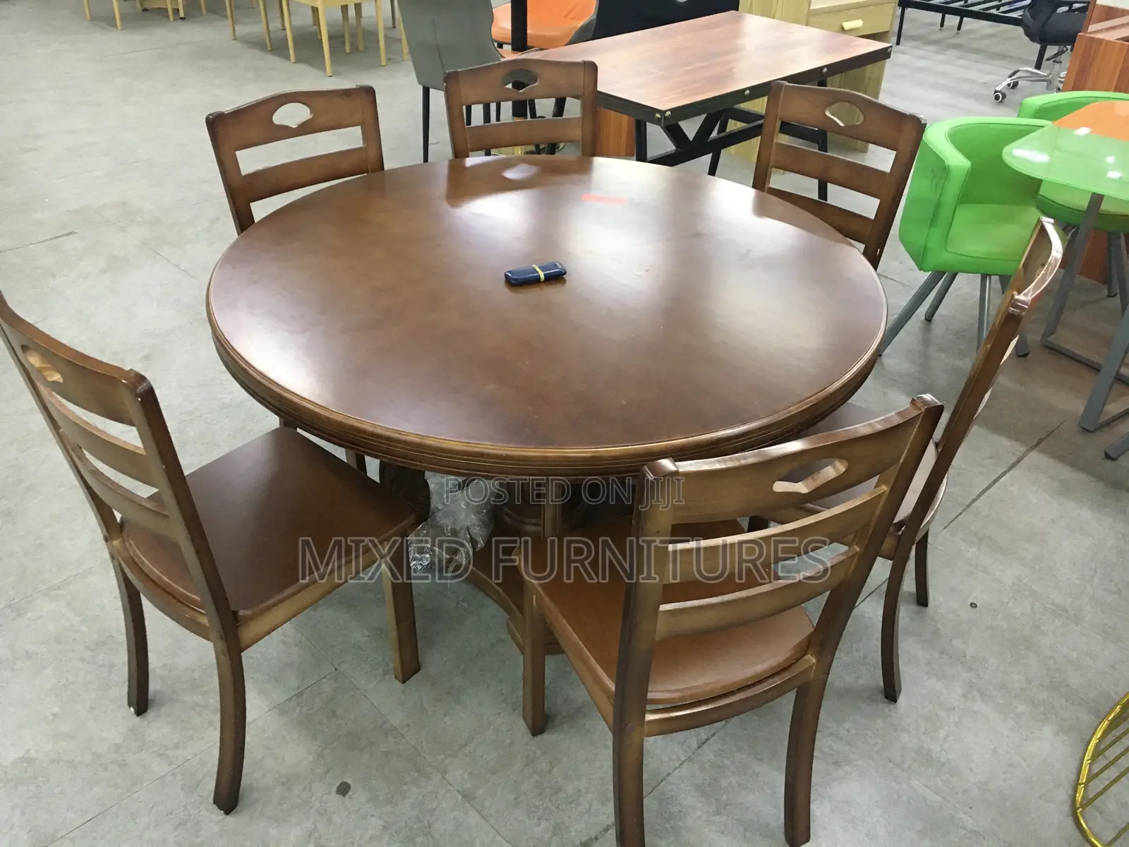 Dining Sets (Round Wooden Table )With 6 Chairs