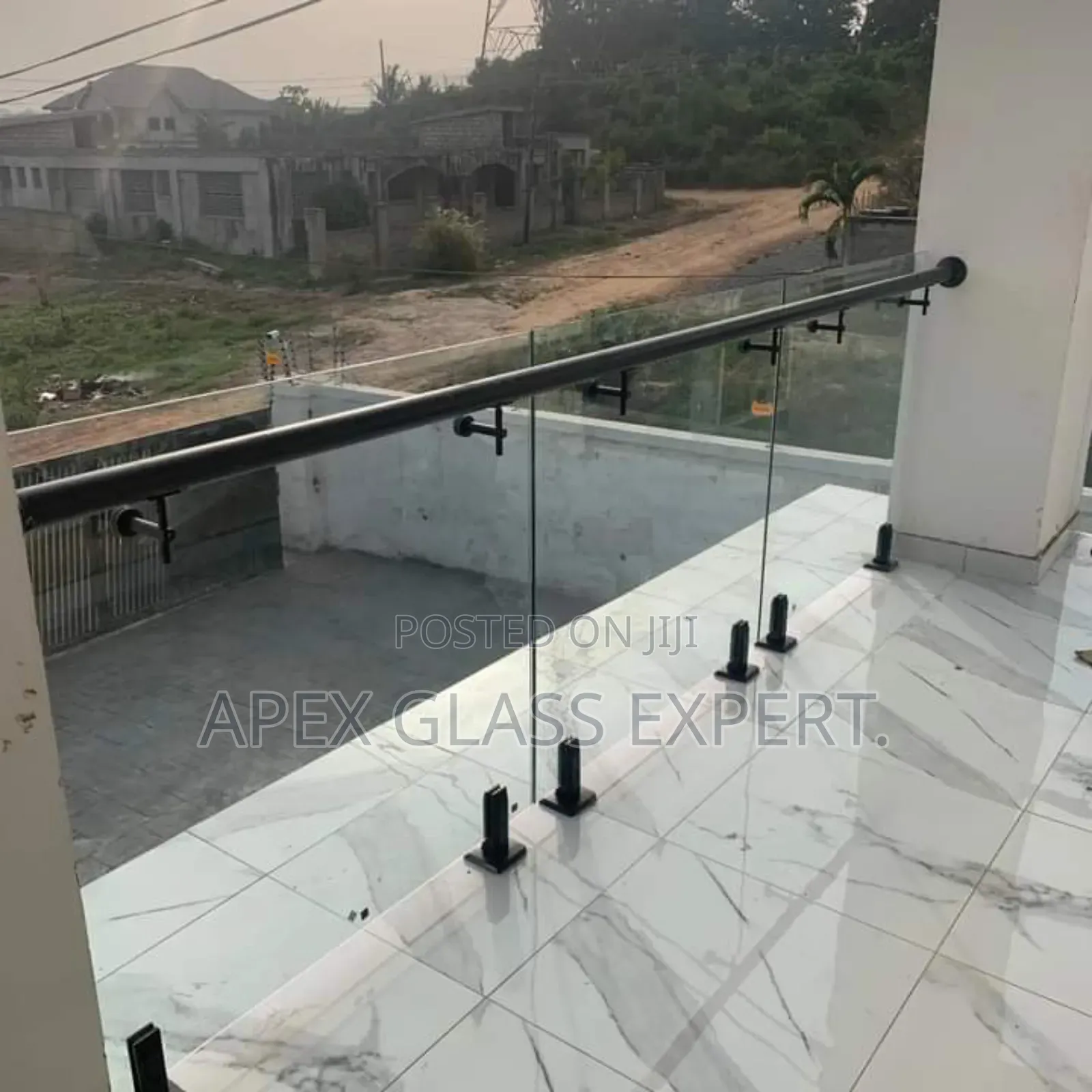 Black Spigot Balustrade With Railing Support