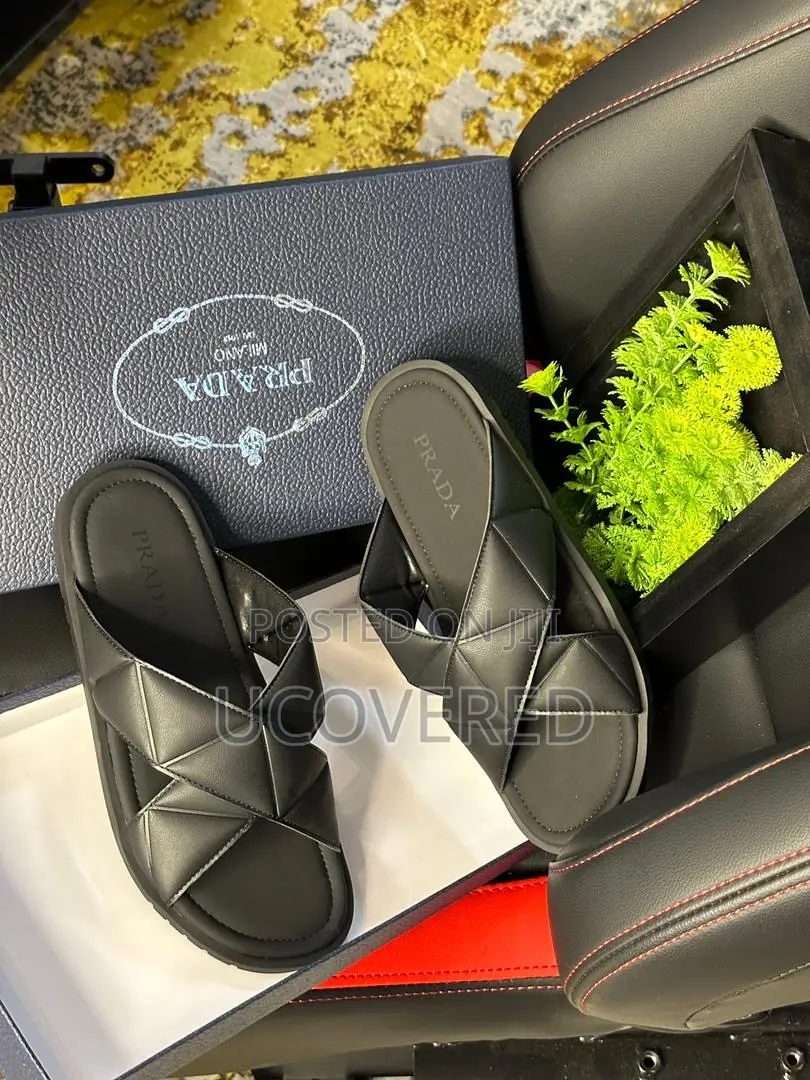 Prada Leather Men’S Slippers