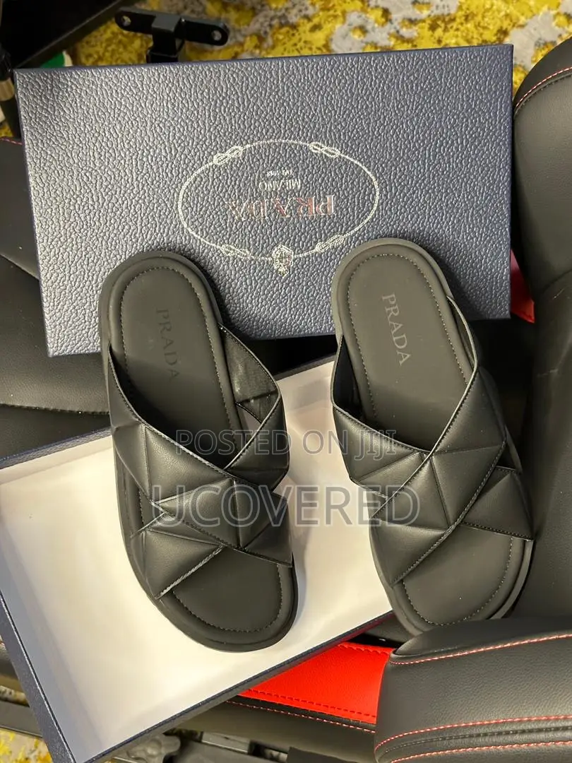 Prada Leather Men’S Slippers