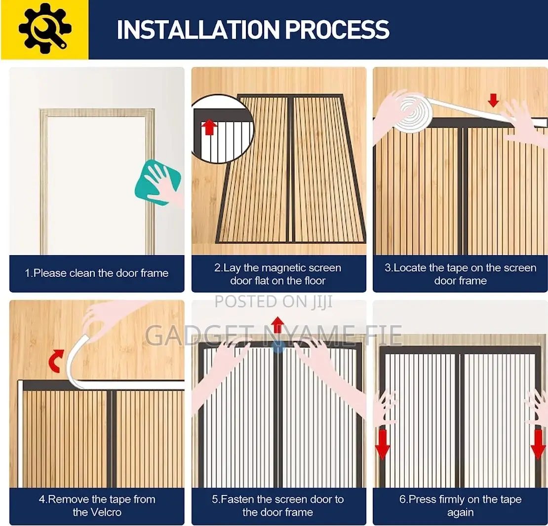 Anti Mosquitoes/Insects Magnetic Mesh Door Screen (210*120)