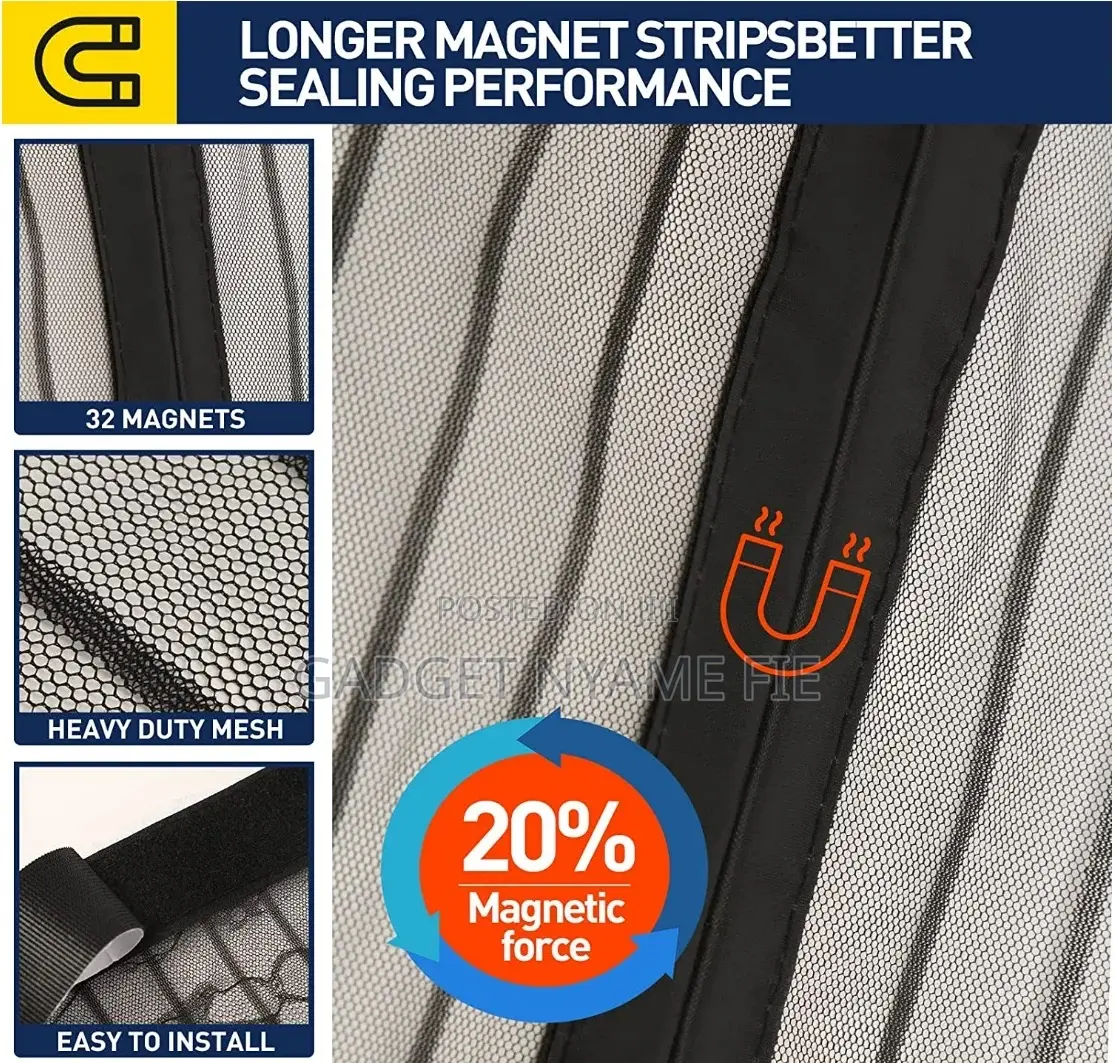 Anti Mosquitoes/Insects Magnetic Mesh Door Screen (210*120)