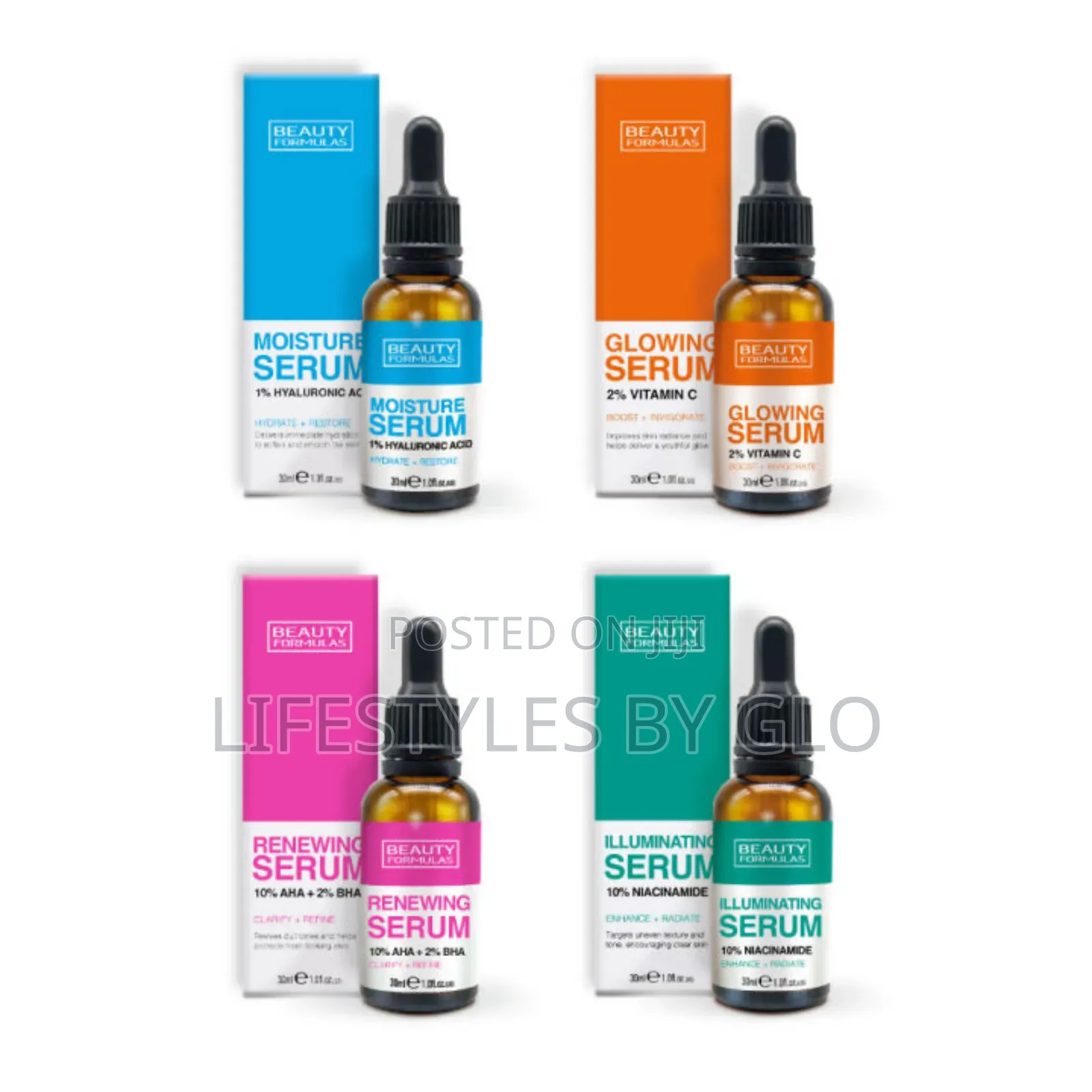 Beauty Fomulas Face Serum (Acne, Dark Spot, Exfoliate, Glow)