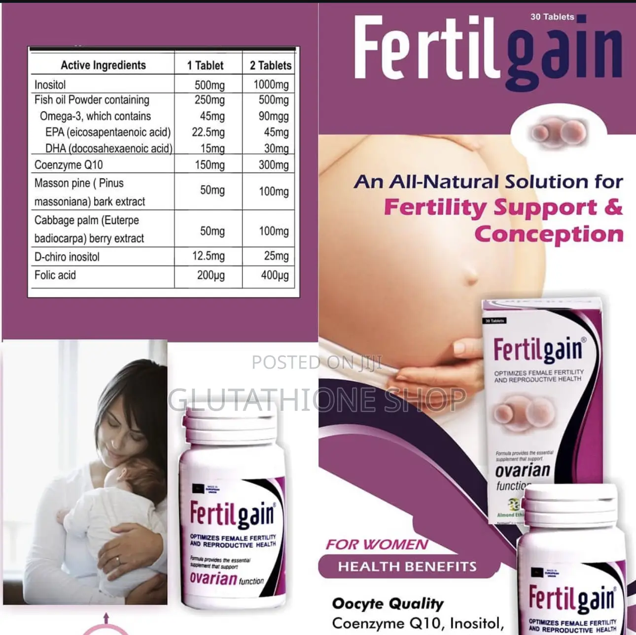 Fertilgain Pcos Ovarian Fertility Support Supplement