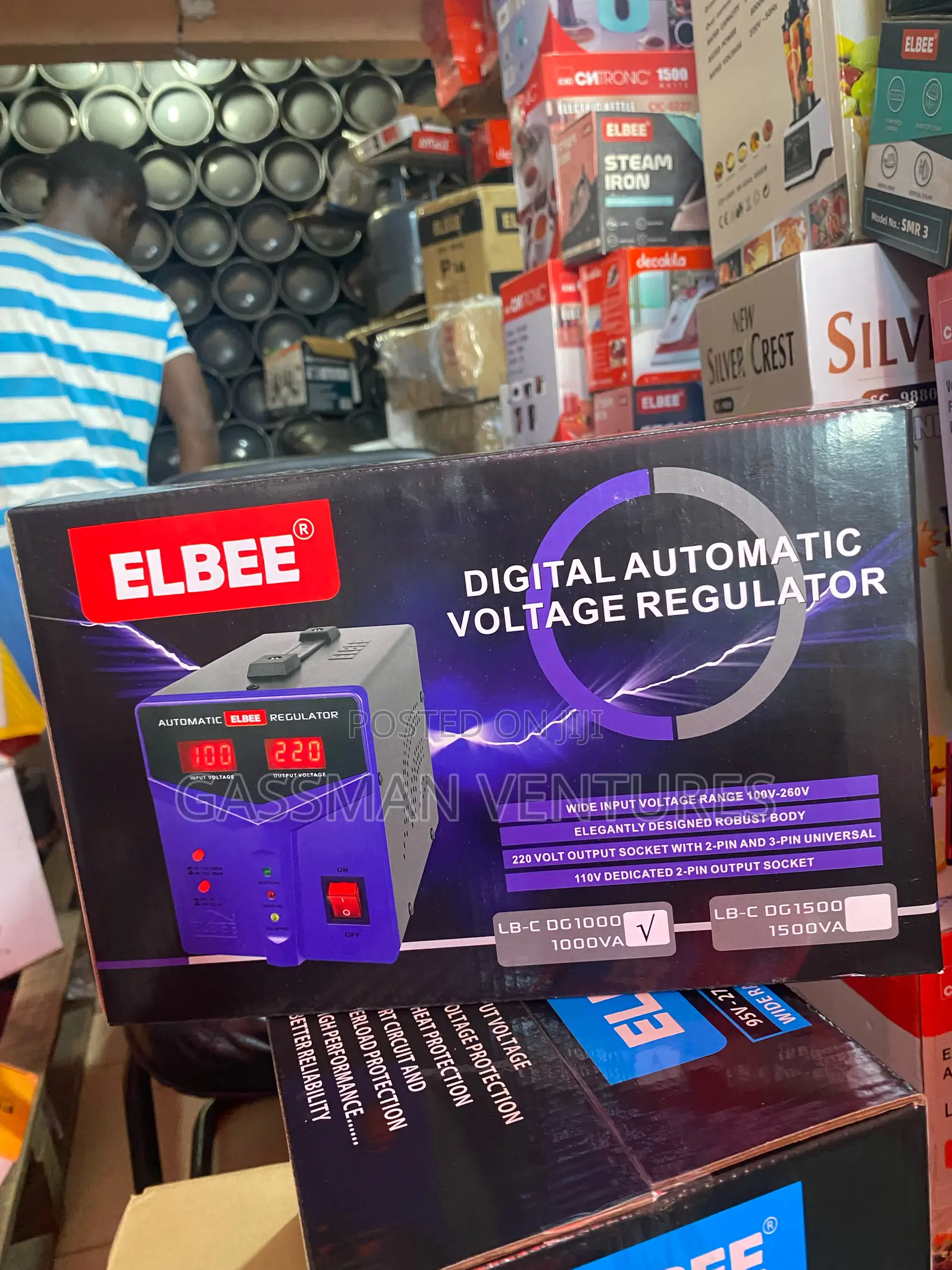 Elbee 1000VA Automatic Voltage Stabilizer
