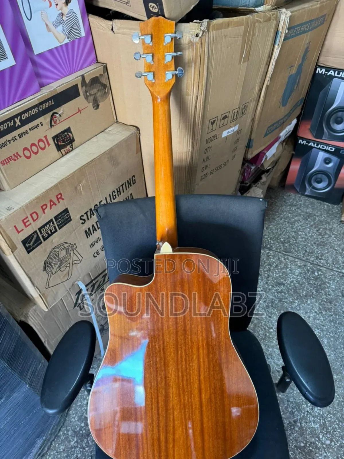 Brown Yamaha Semi-Acoustic Guitar