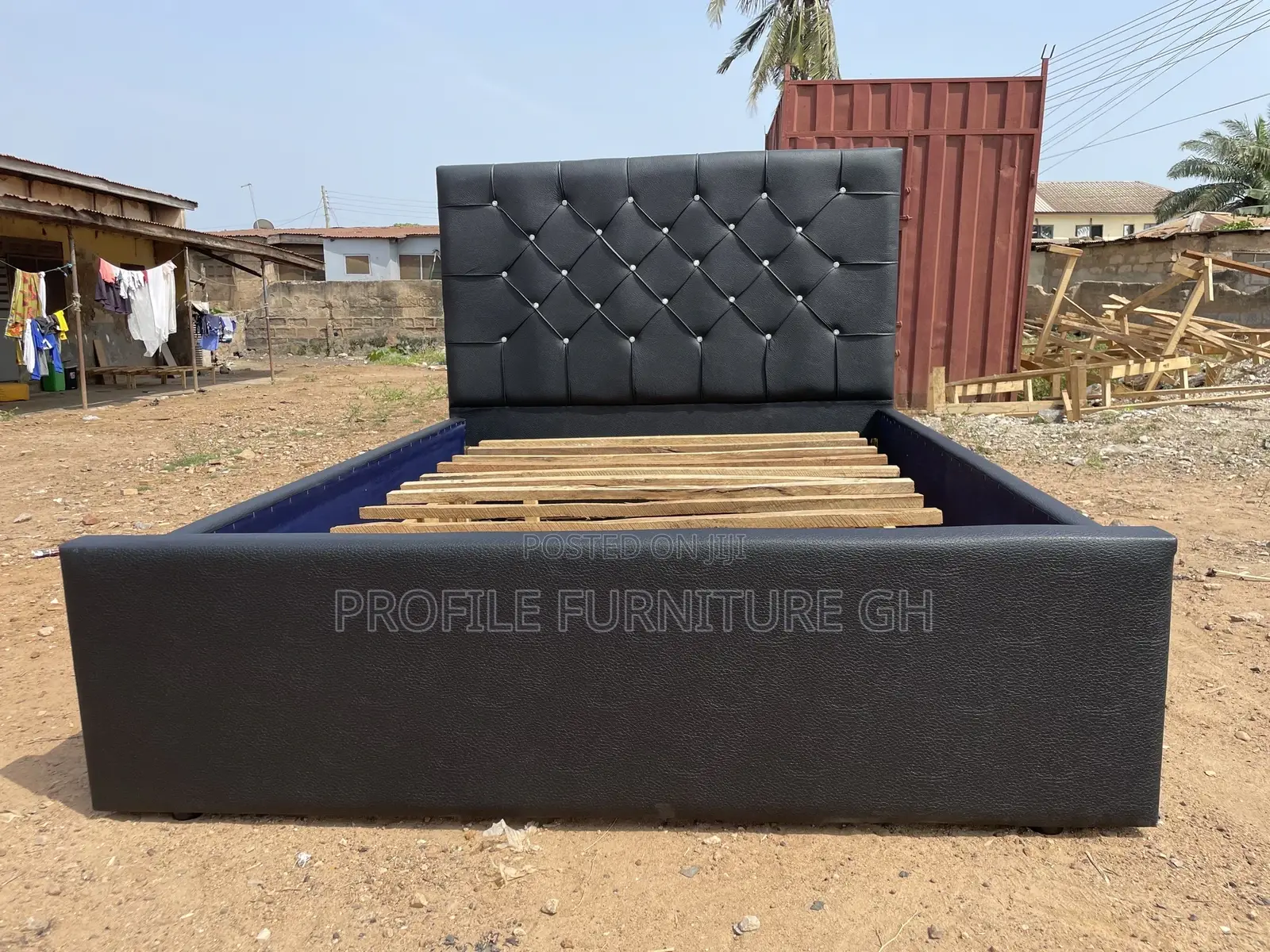 Sweet Black Double Bed-Frame Available // Double Bed Frame