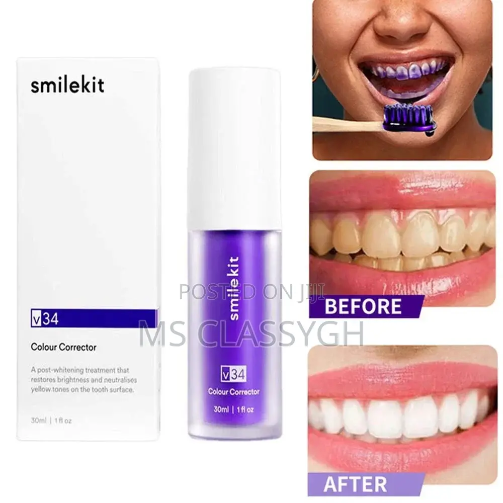 Smile Kit V34 Purple Whitening Toothpaste Remove Stains 30ML