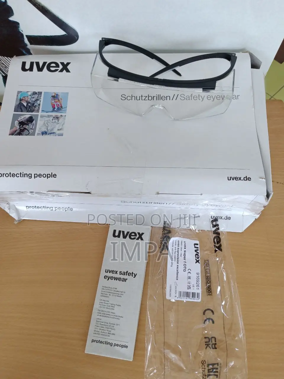 UVEX Super F OTG Black/ Clear Overglass P/N: 9169261
