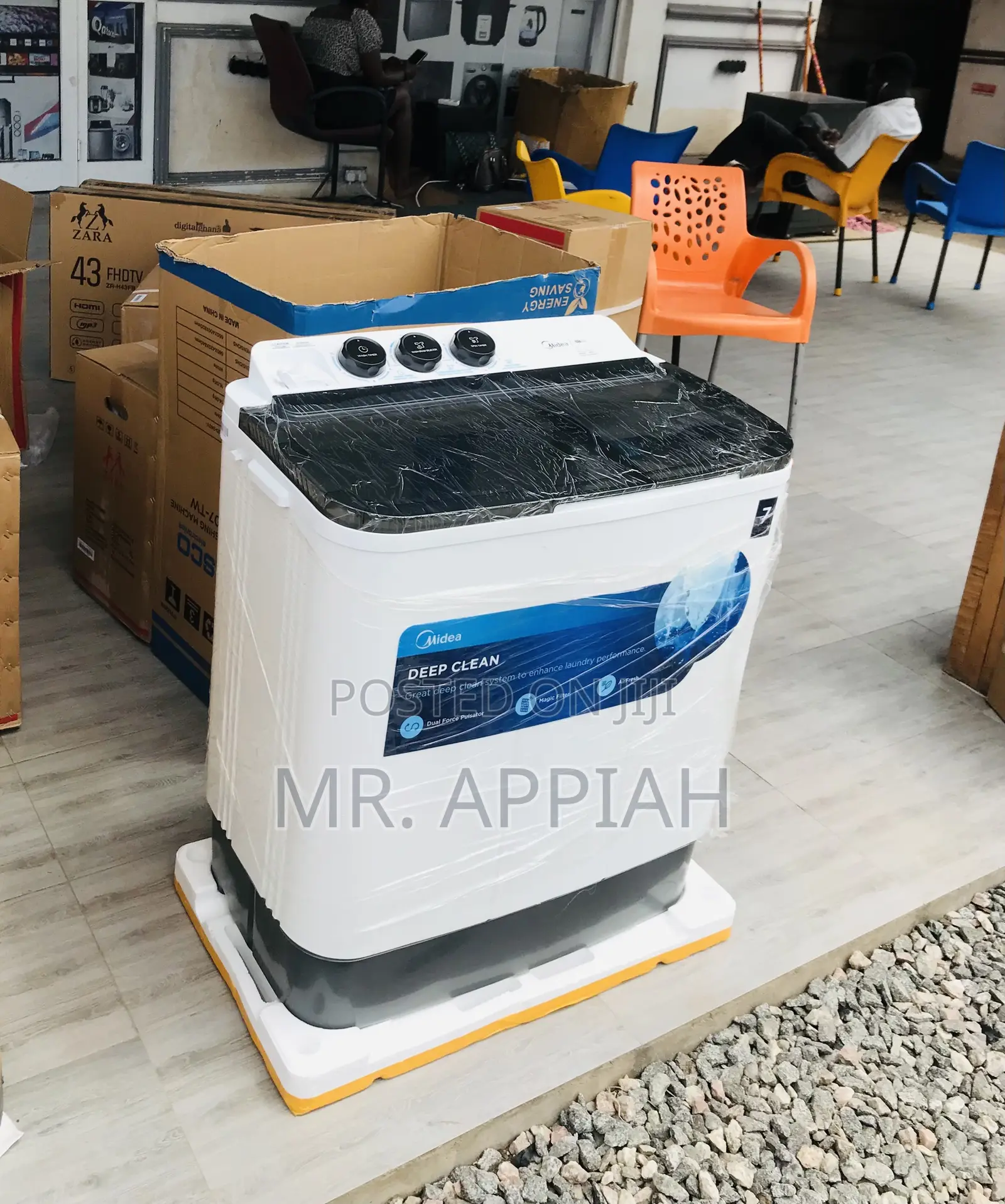 Authentic Midea 7kg Semi-Auto Electric Washing Machine.