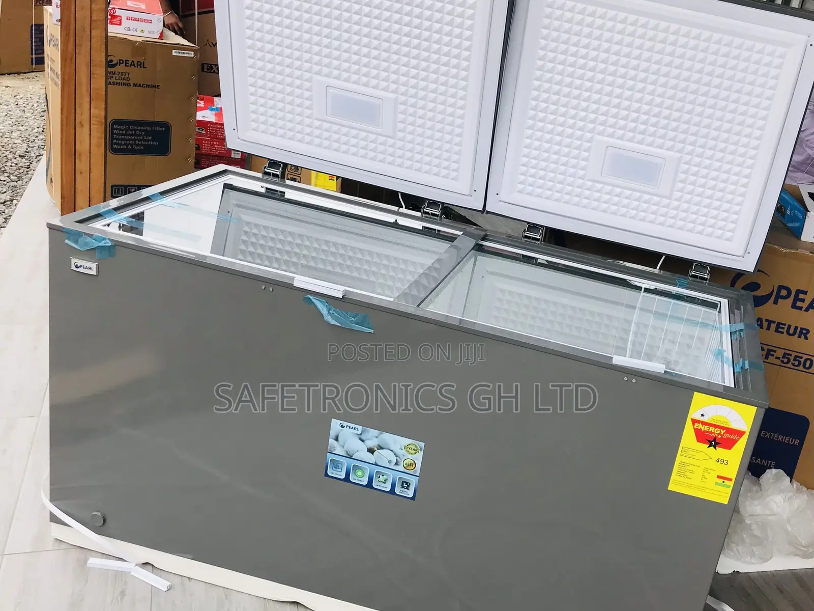Gray Authentic 400L Pearl PCF- Doubledoor Freezer