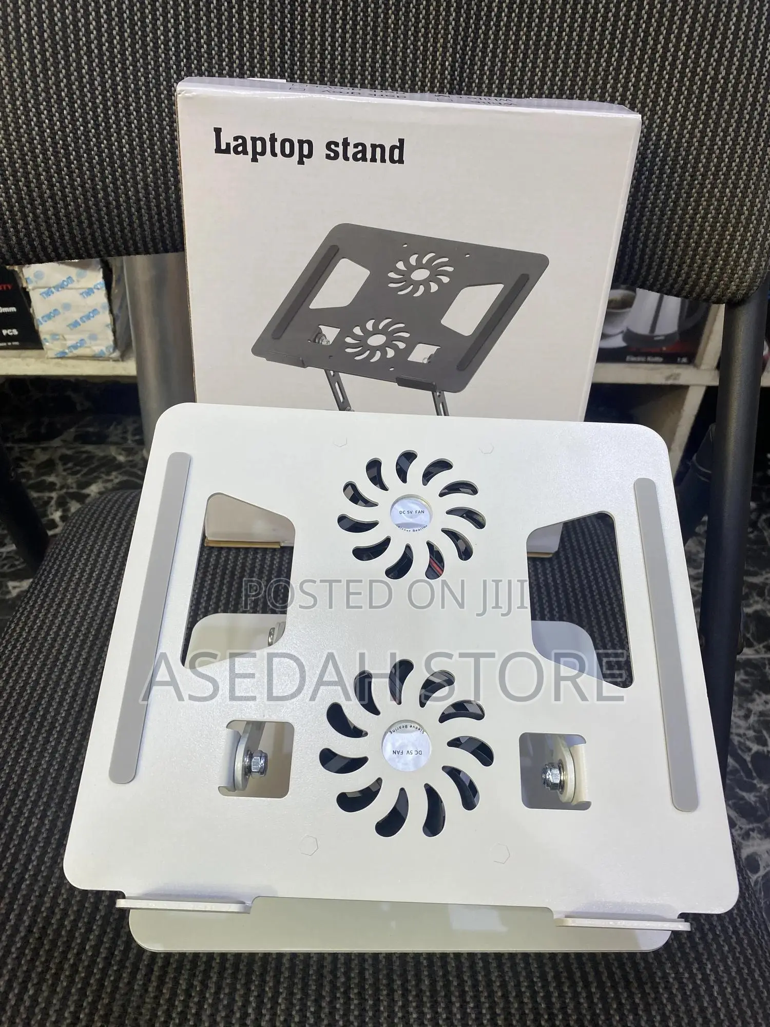 Adjustable Laptop Stand With 2 USB Cooling Fans