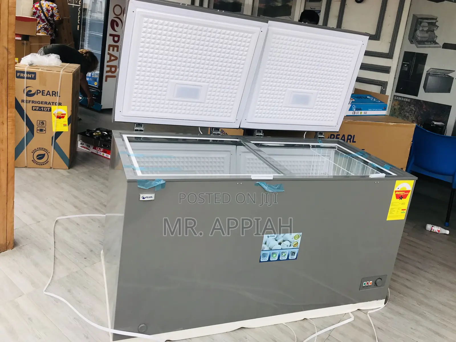 Affordable Pearl PCF Double Door Electric Freezer.