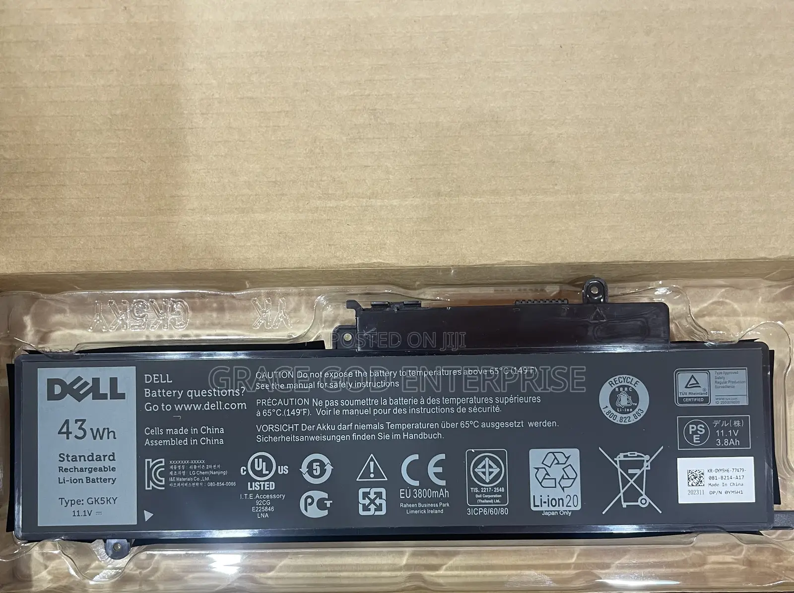 Laptop Battery for Dell Inspiron 11 3000 and 13 Series-Gk5ky