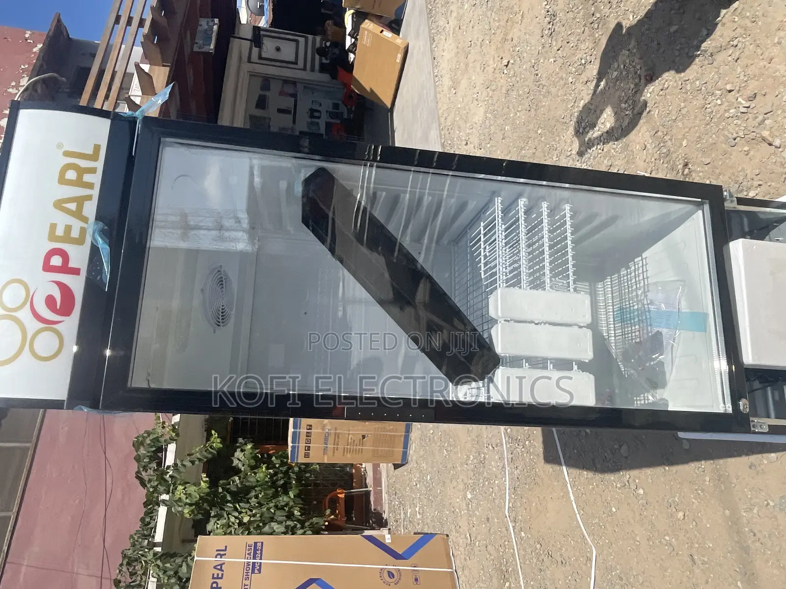 236litres PVC-316 Display Pearl Singledoor Glass Fridge