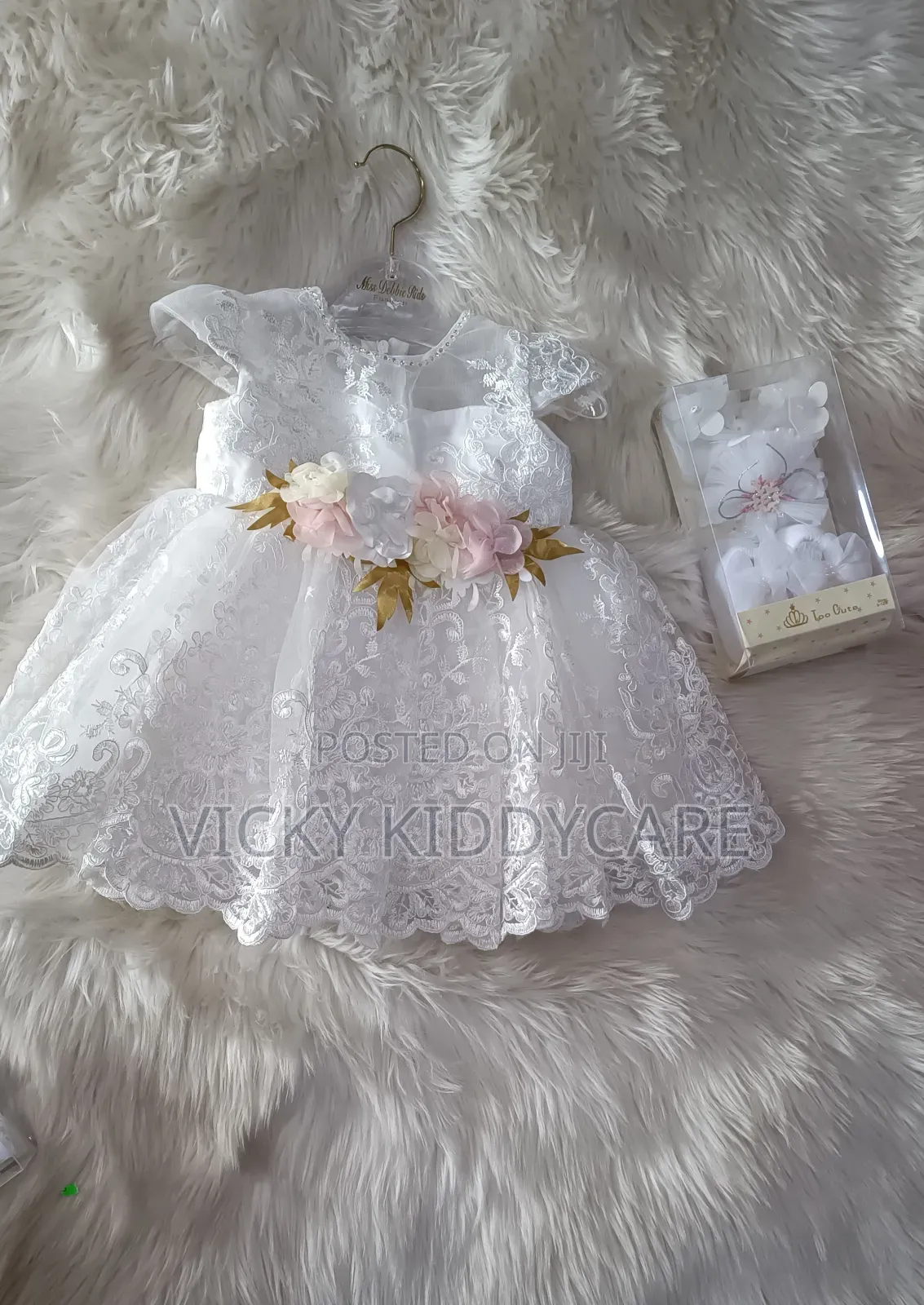 Girls Christening Naming Dress With Shoes for Babies