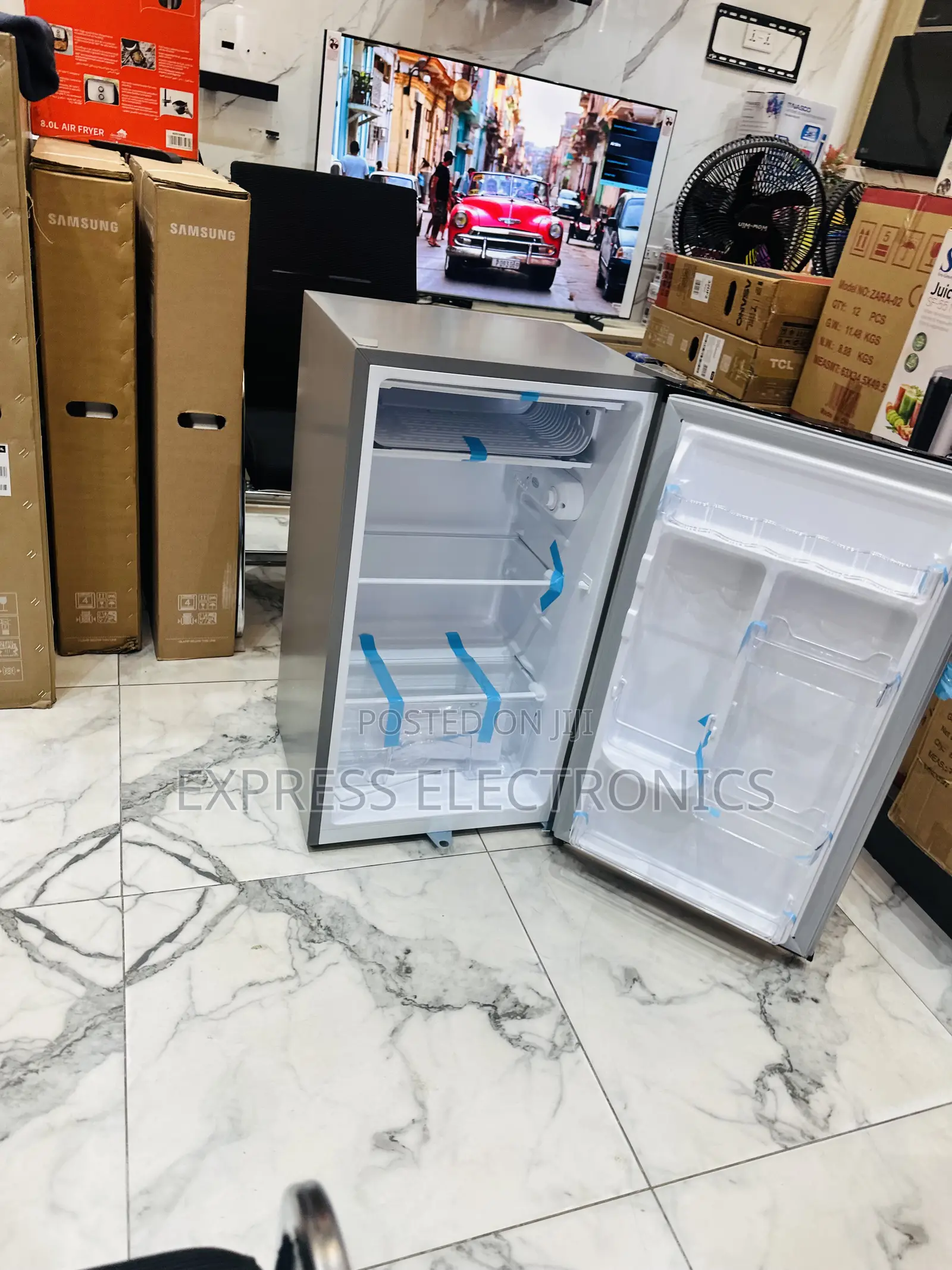 The Current New Table Top Fridge Pearl Grey Color