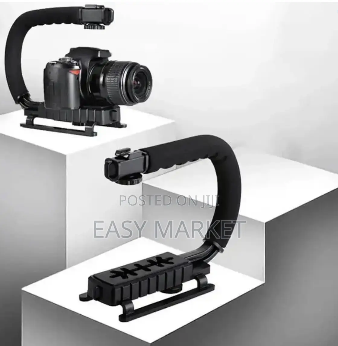 Phone and Camera Holder With Light Mic