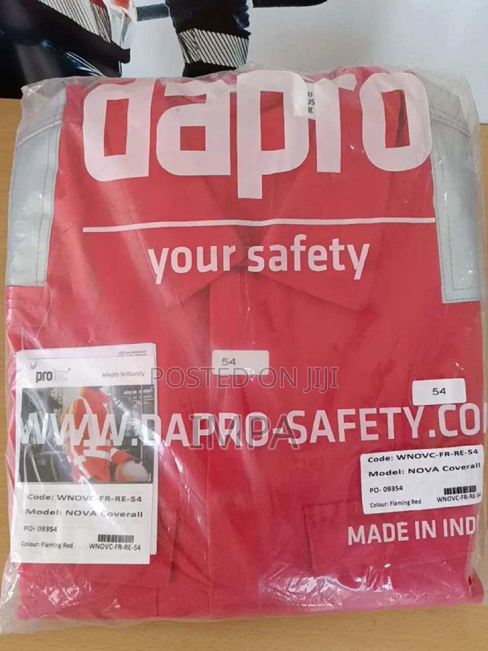 Dapro Fire Retardant Coverall Color: RED