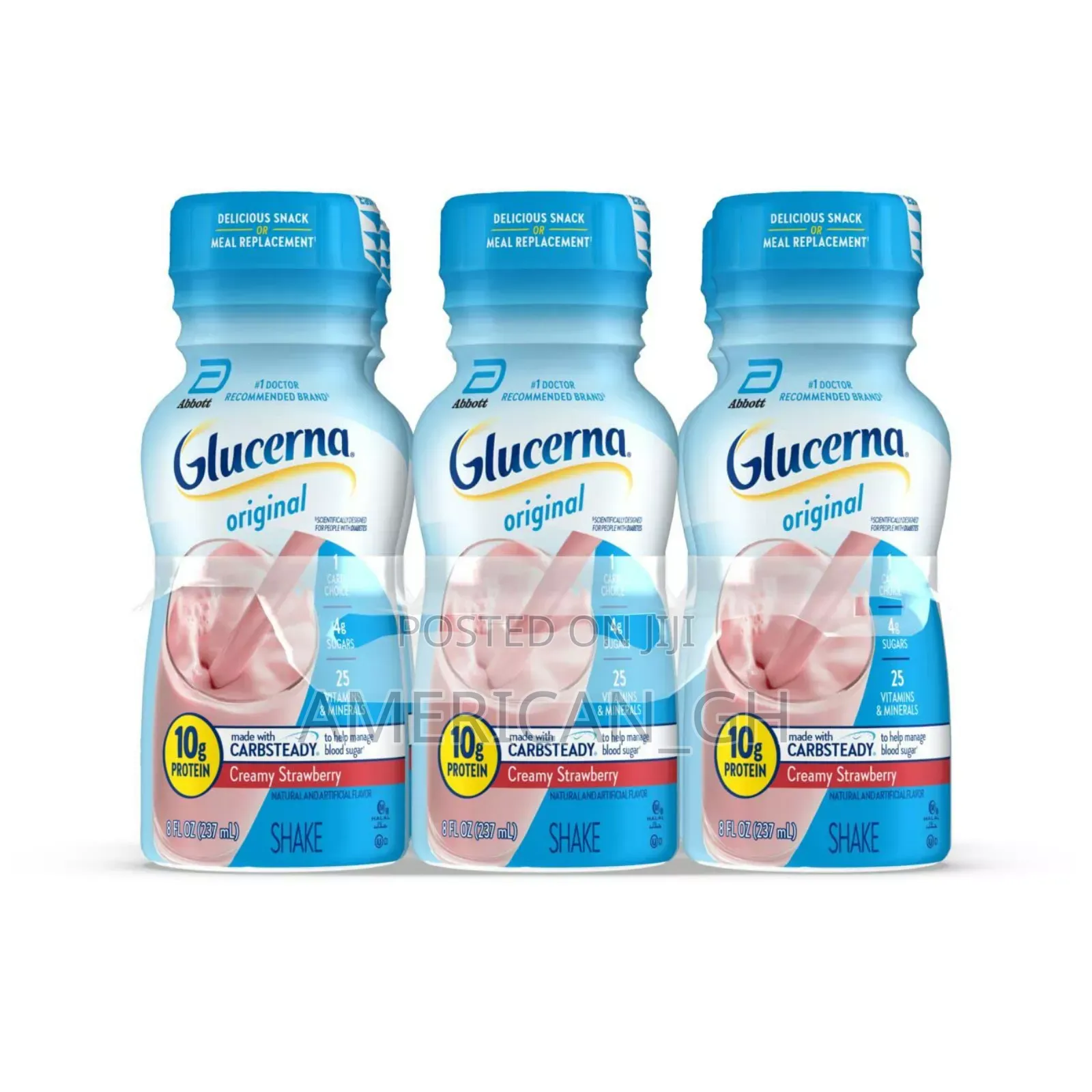 Glucerna Original Diabetics Shakes - Creamy Strawberry 24pk