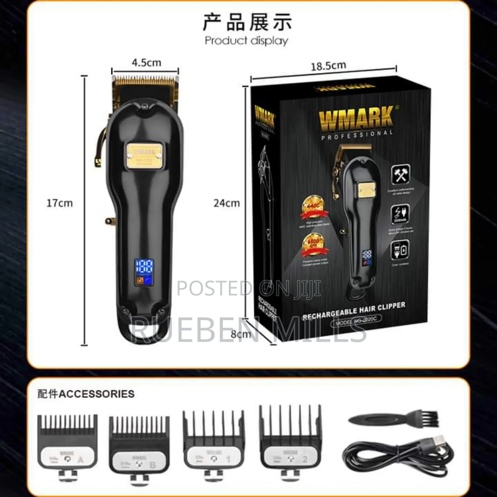 Portable Home and Salon Electric Hair Clipper Machine