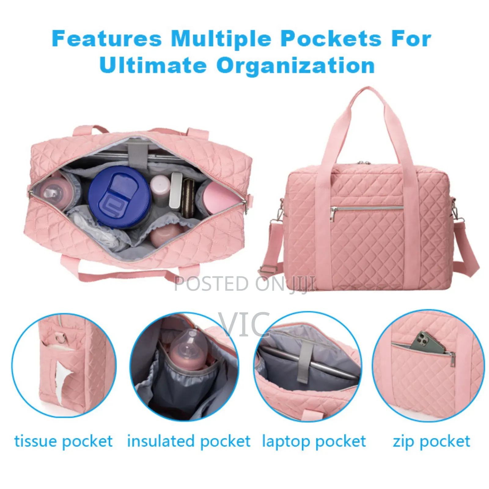 Maternity Diaper Bag With a Changing Mat