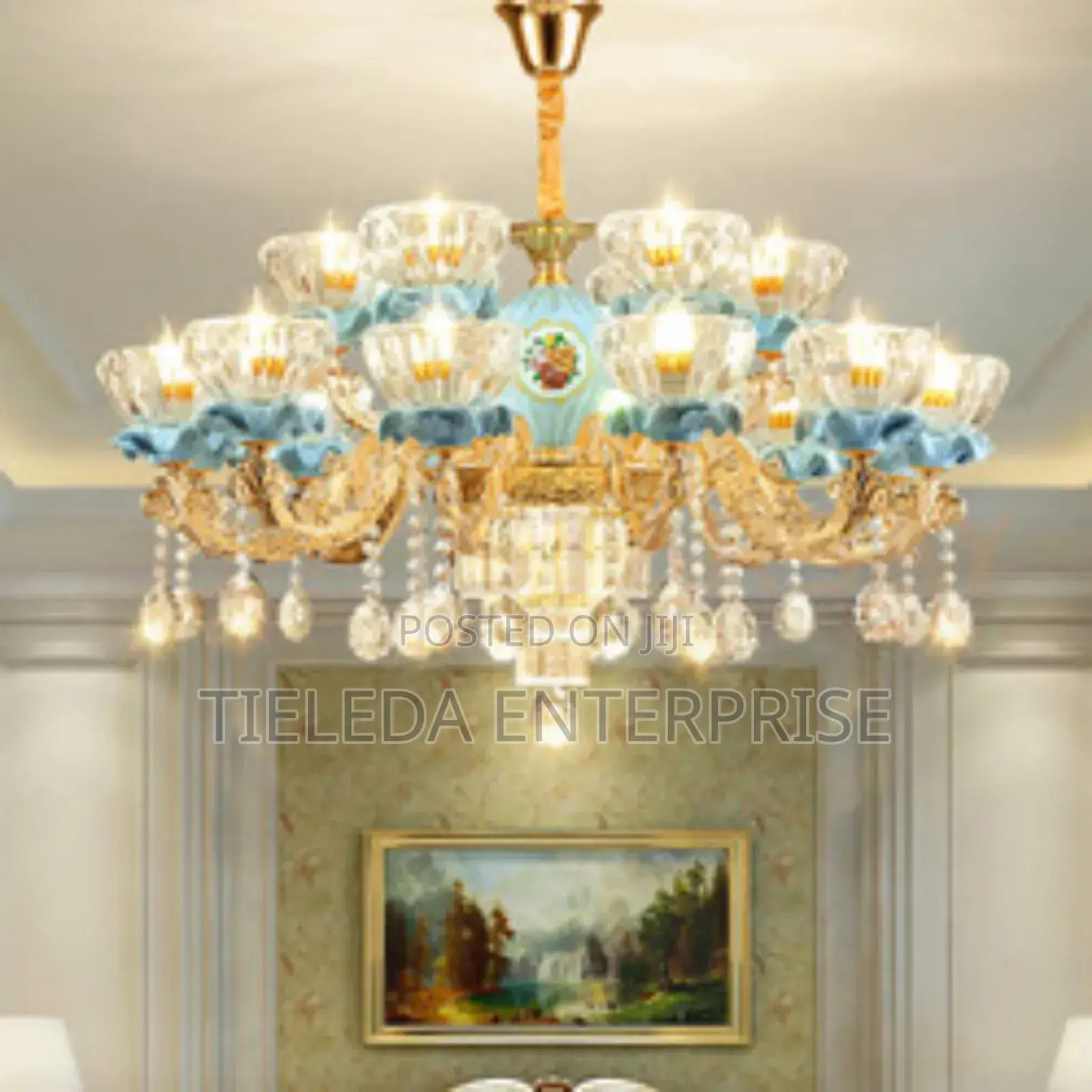 Dubai Luxury Chandelier With Pendant Light