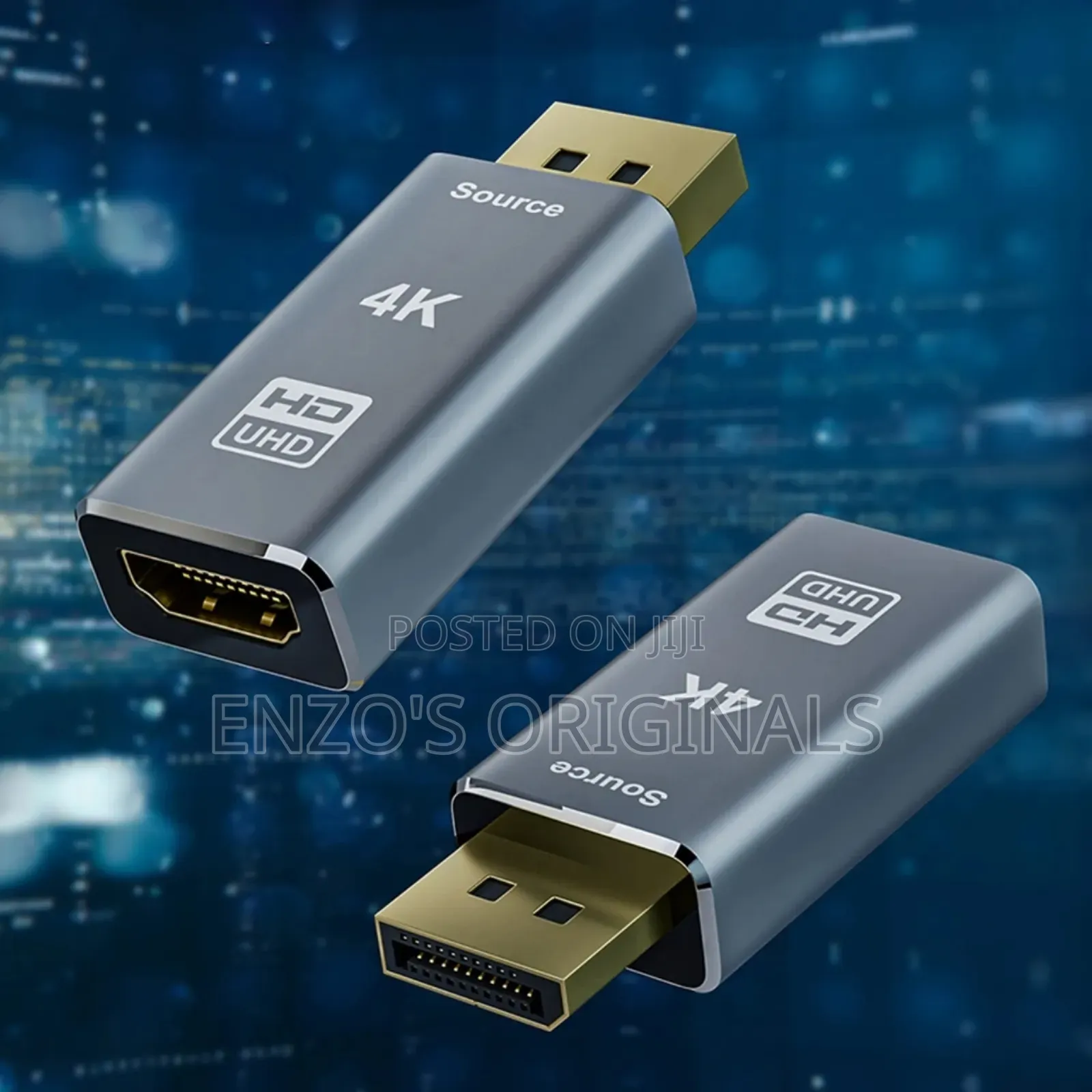 Dp To Hdmi Uhd Monitor Or Tv Adapter All Metal Finish