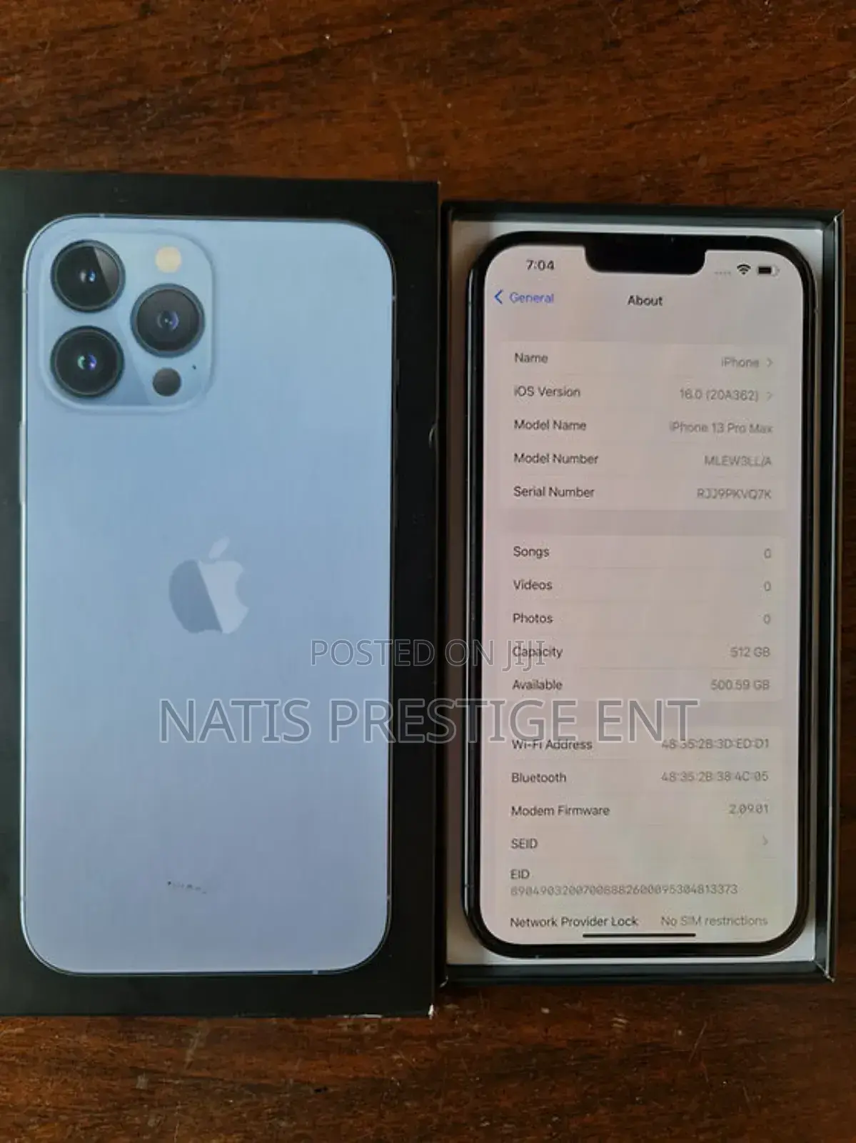 New Apple iPhone 13 Pro Max 256 GB Blue
