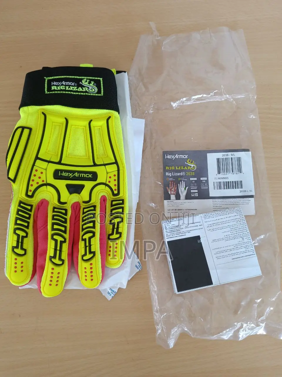 Impact-resistant Glove Hexarmor® Rig Lizard® Mud Grip+® 2038