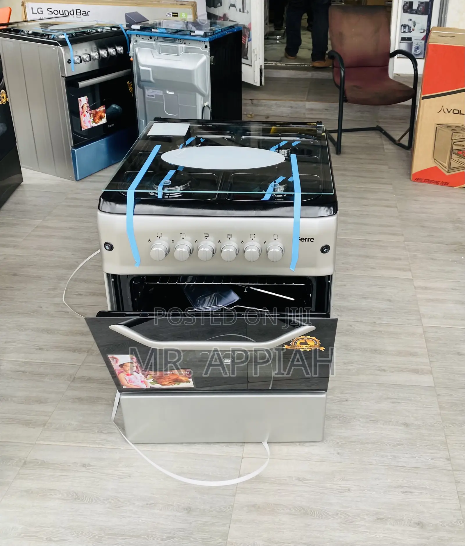 Order Original Ferre 60x60 Gas Oven 4 Burner With Grill.