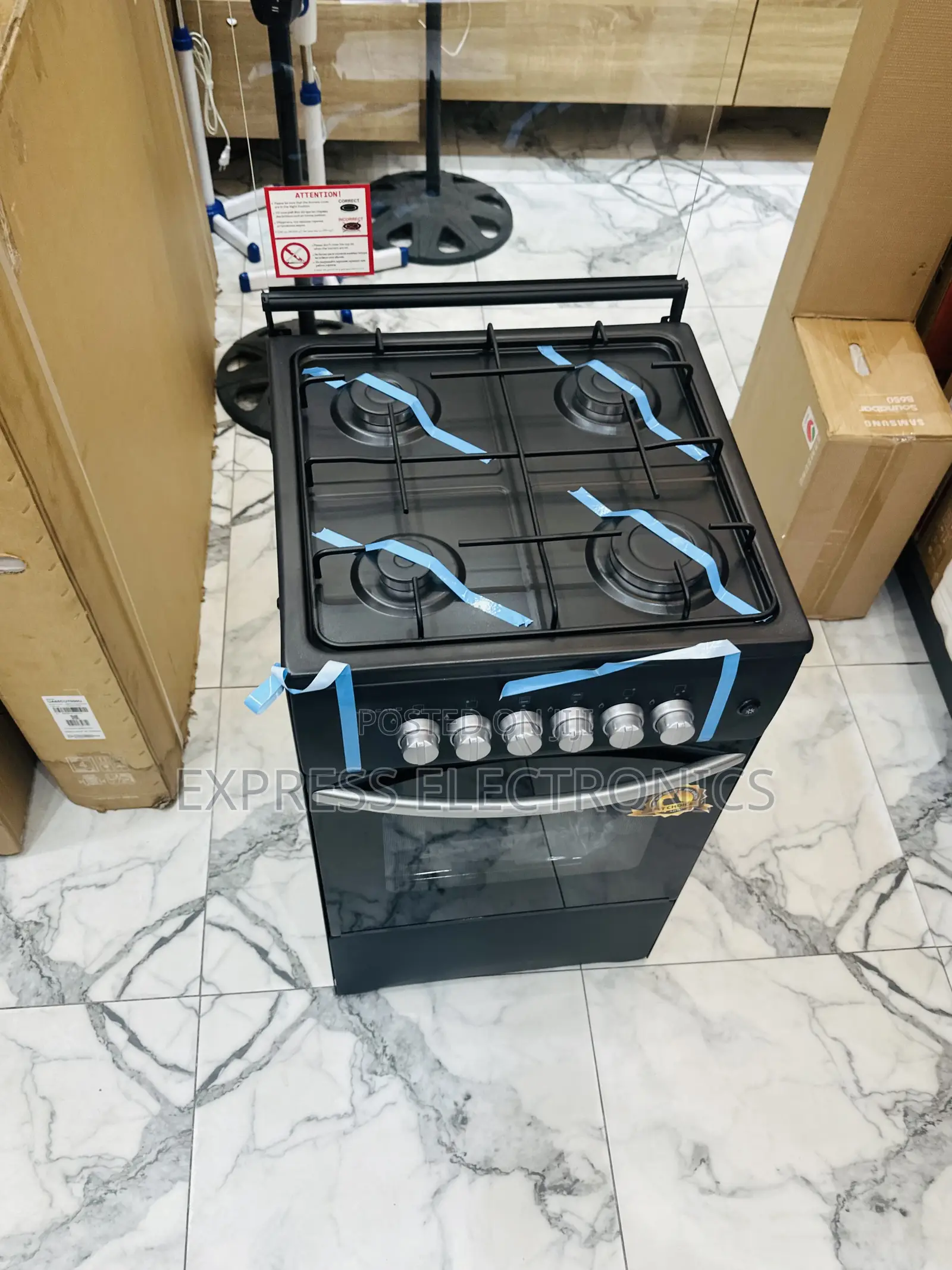 Cast Iron Pan Stove Oven Gas Cooker 4burner 50/5