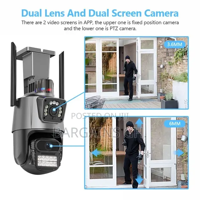 Dual Lens Waterproof Smart CCTV Camera 8MP