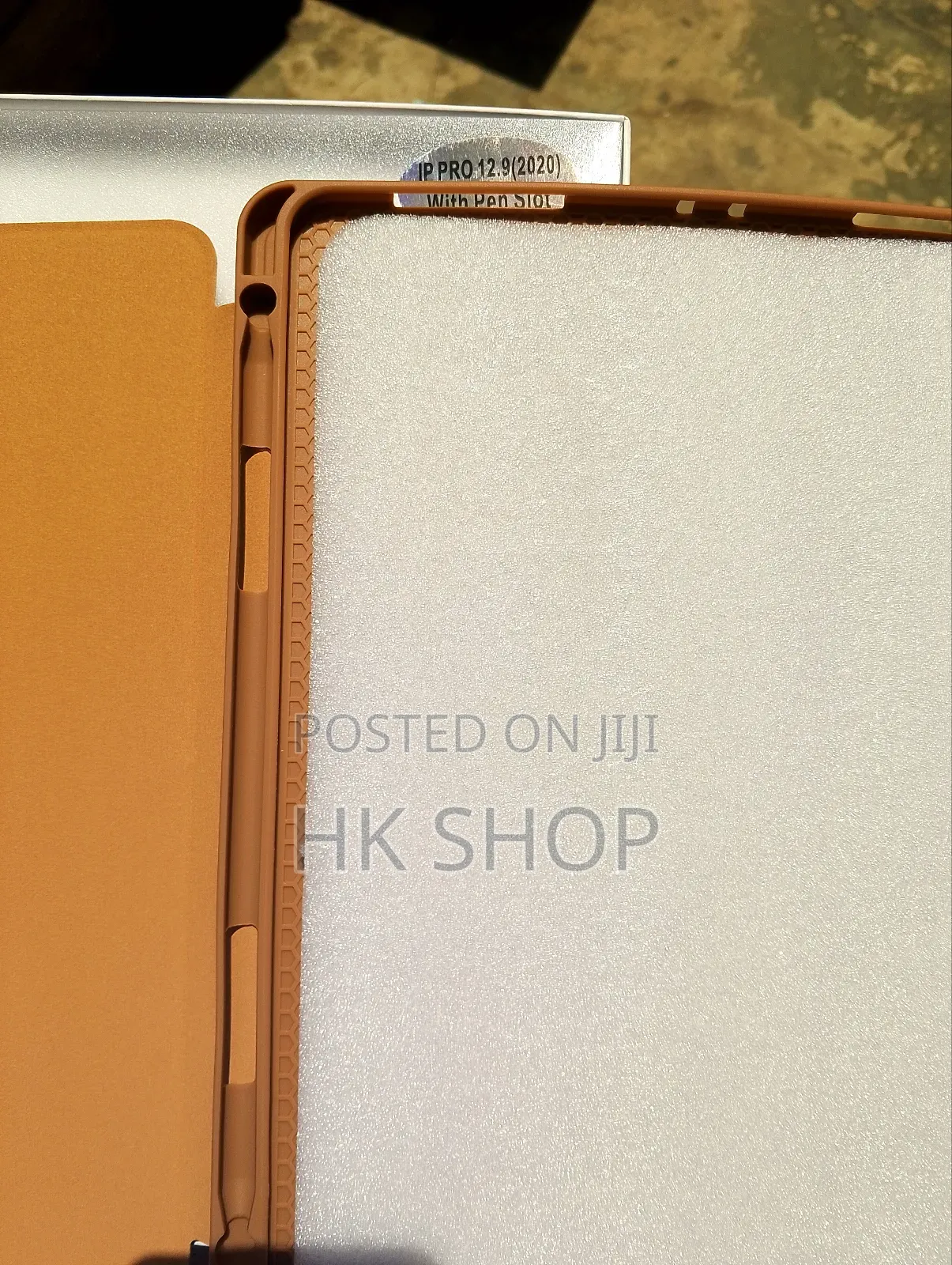 Brown Leather Case for iPad Pro 12.9 Inch With Pen Space