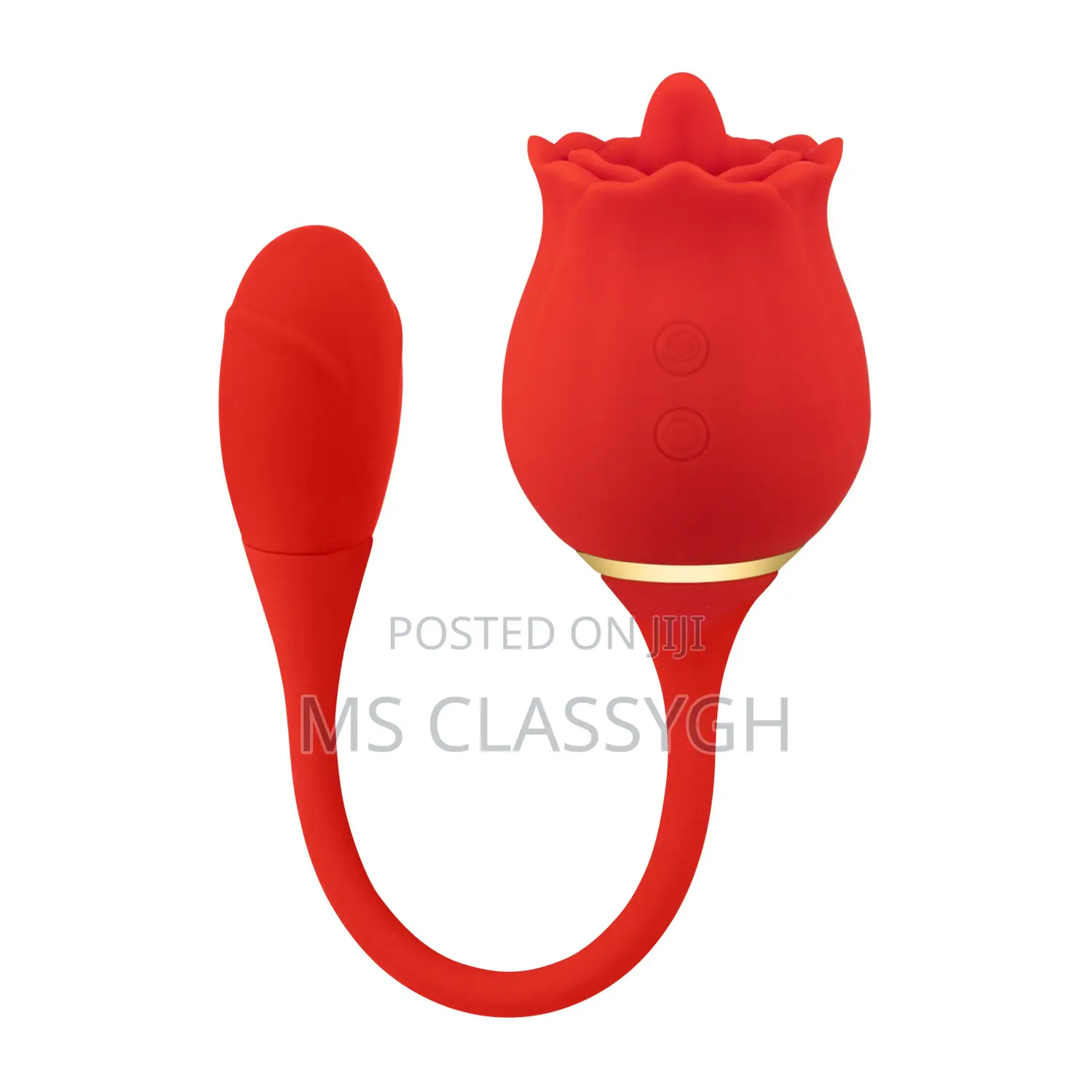 Rose Flower Female Double-Head Licking Tongue Vibrator Teles