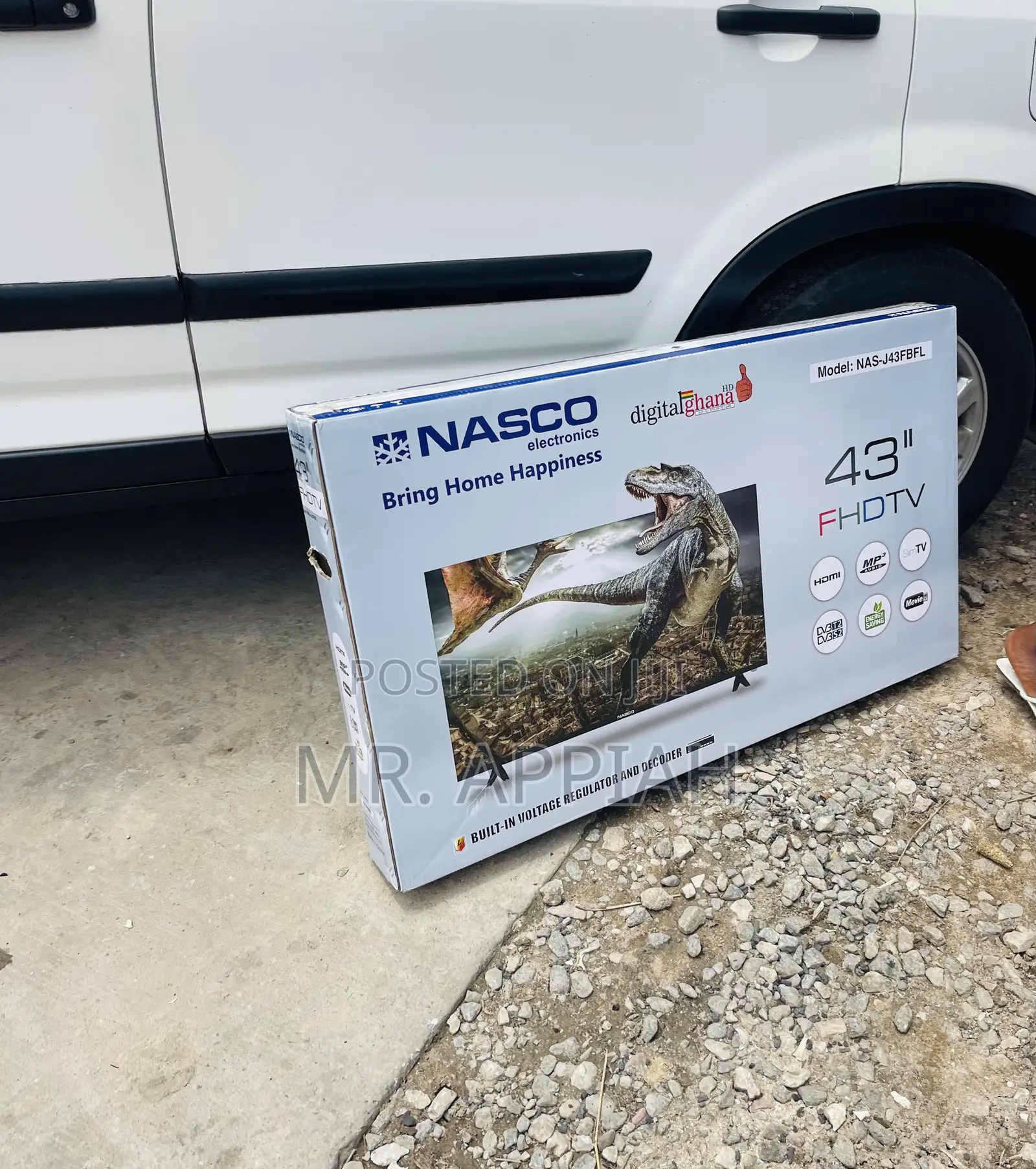 Awesome and Affordable Nasco 43” FHD Satellite Tv.