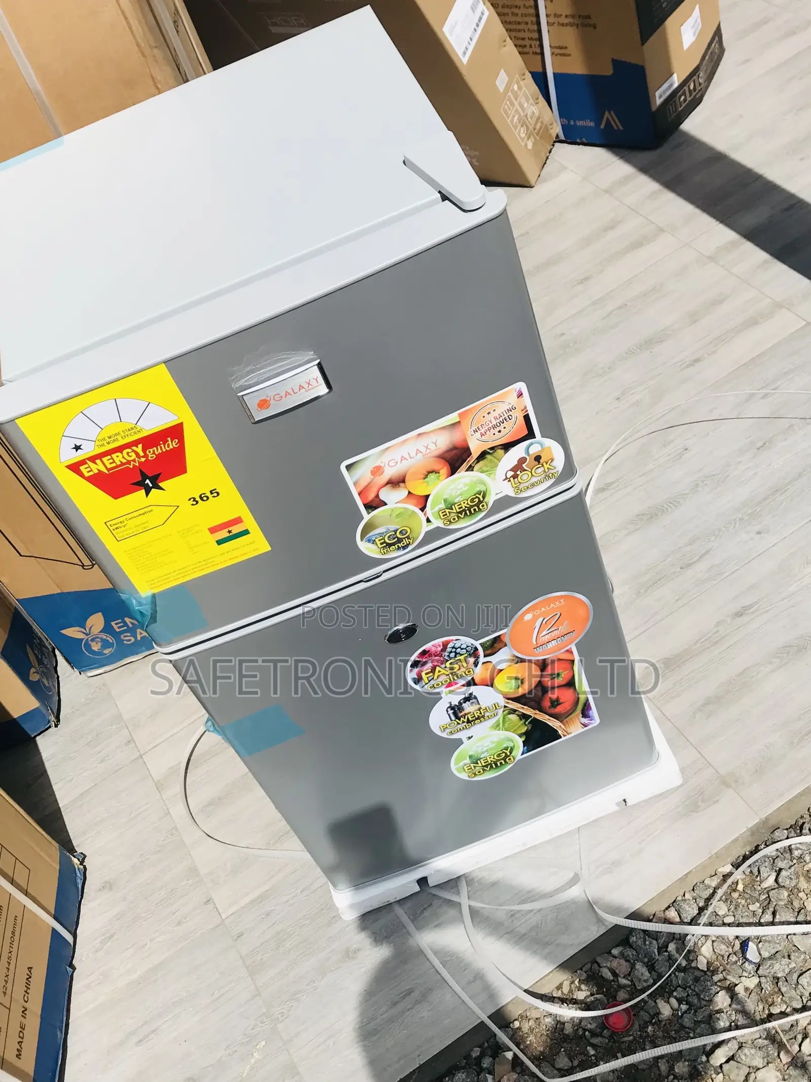 Most Affordable 2 Doors Galaxy Topfreezer Gray Tabletop 