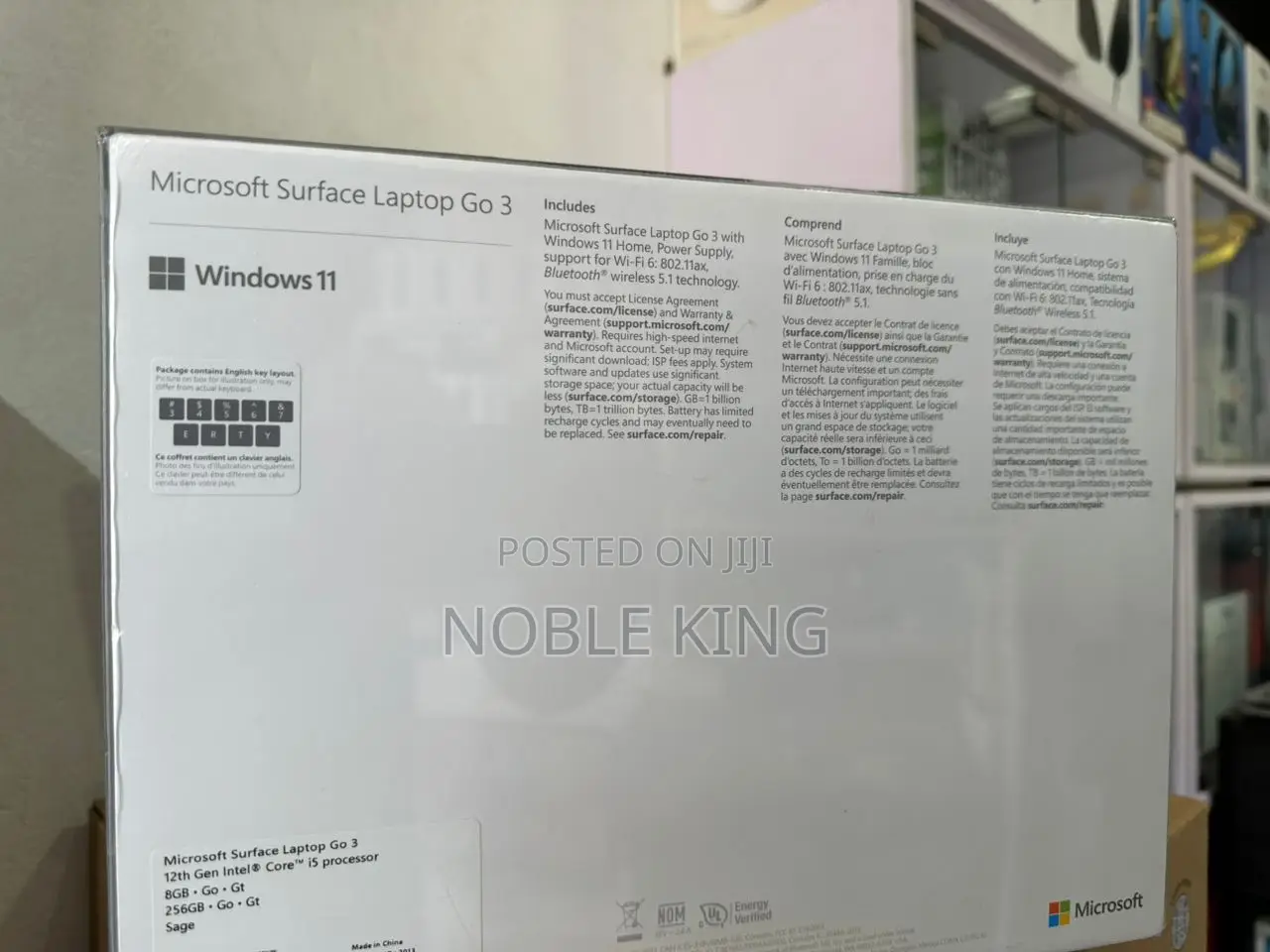 New Laptop Microsoft Surface Laptop Go 2 8GB Intel Core I5 SSD 256GB