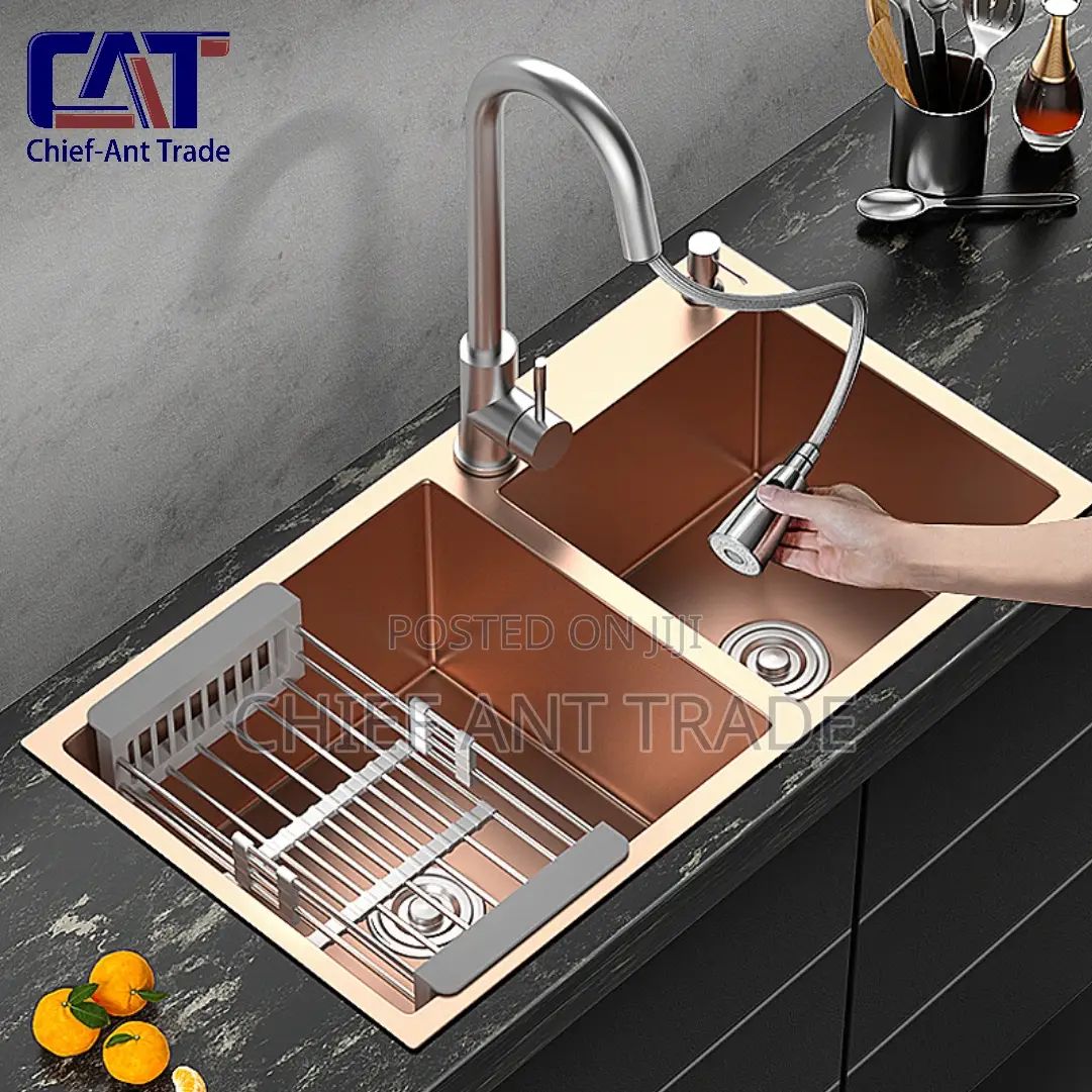 Kitchen Sink. Double Rose Gold. 7843r