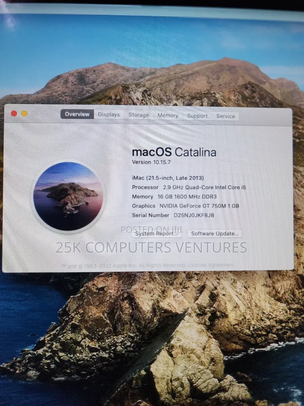 Desktop Computer Apple iMac 16GB Intel Core i5 SSHD (Hybrid) 1T