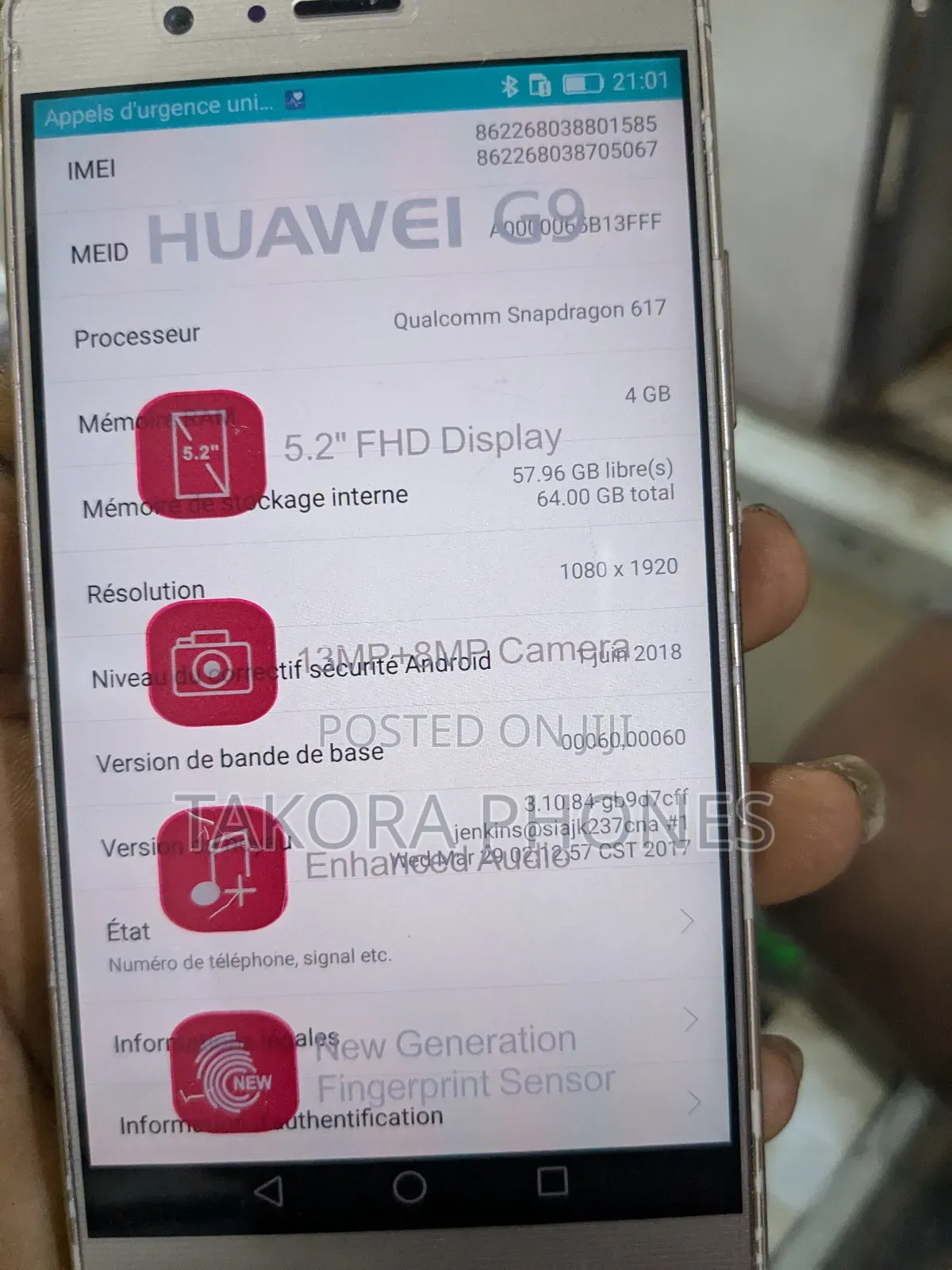 Huawei G9 Plus 64 GB Rose Gold