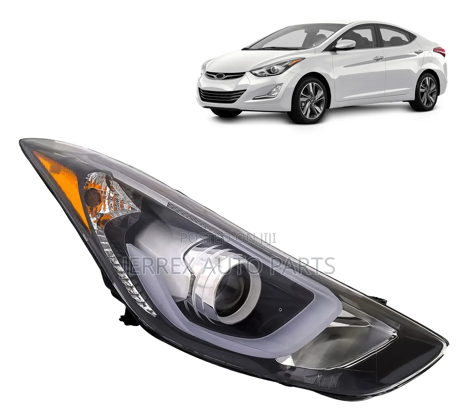 Hyundai Elantra 2011-2016 Headlights Pair(LED)