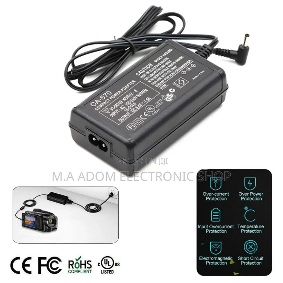 Charger for Canon Xa11 Xa15 Xa20 Xa25 Xa30 Xa 55 Xa60
