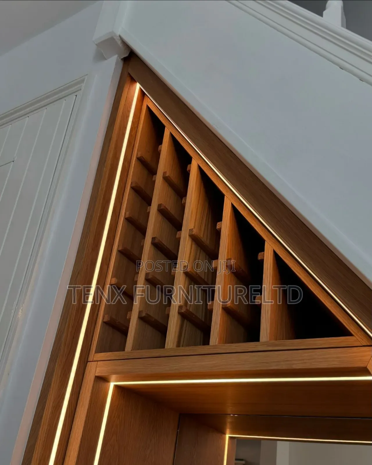 Fitted Wine Rack Stair Case (Led Light)