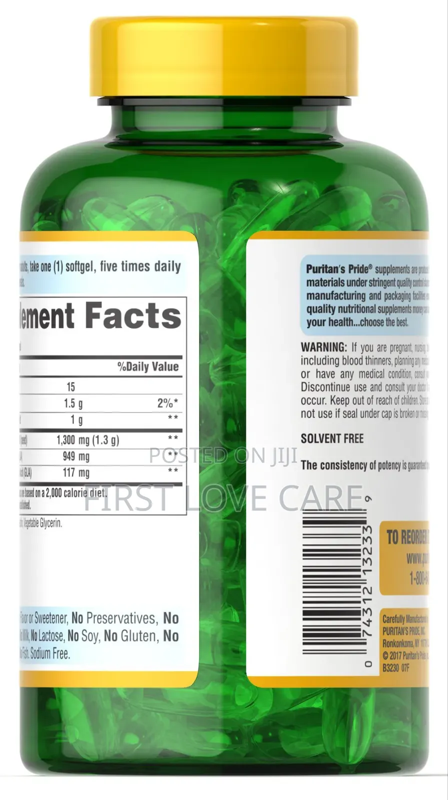 Puritan Pride Evening Primrose Oil 1300mg